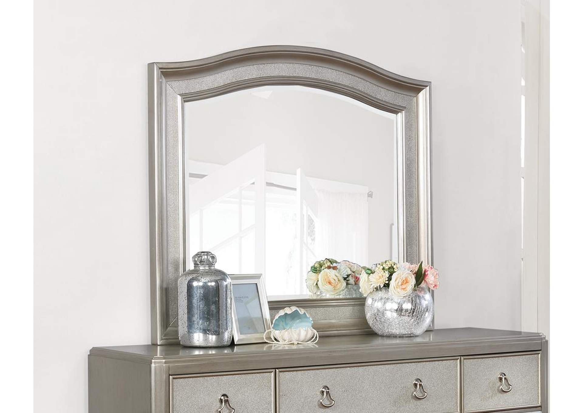 Metallic Platinum Dresser w/Mirror,Coaster Furniture