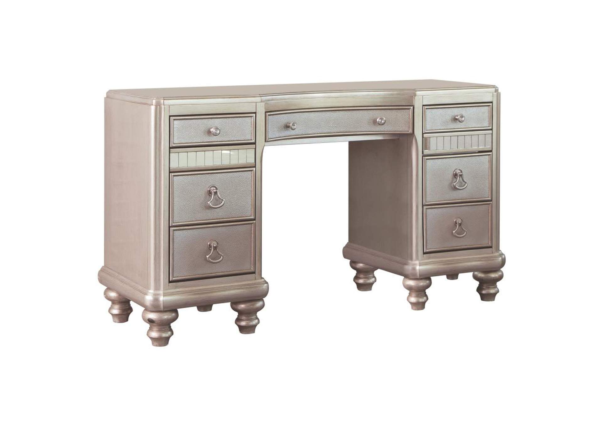 Bling Game 9 - drawer Vanity Desk Metallic Platinum,Coaster Furniture
