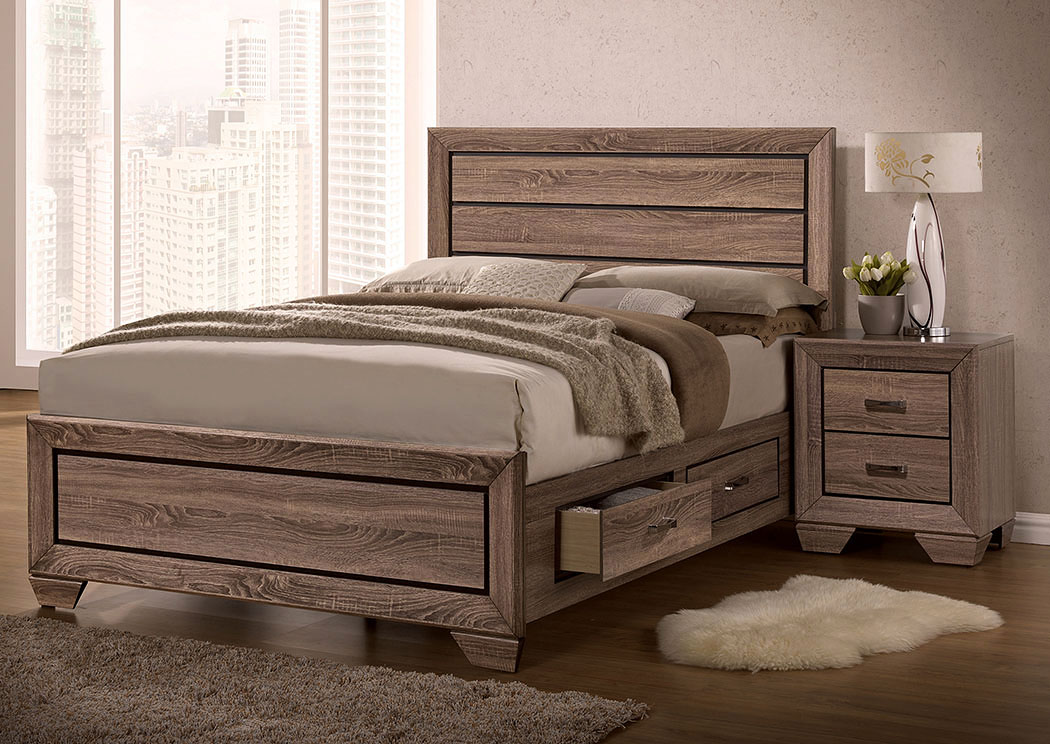 Kauffman Washed Taupe Queen Bed,ABF Coaster Furniture