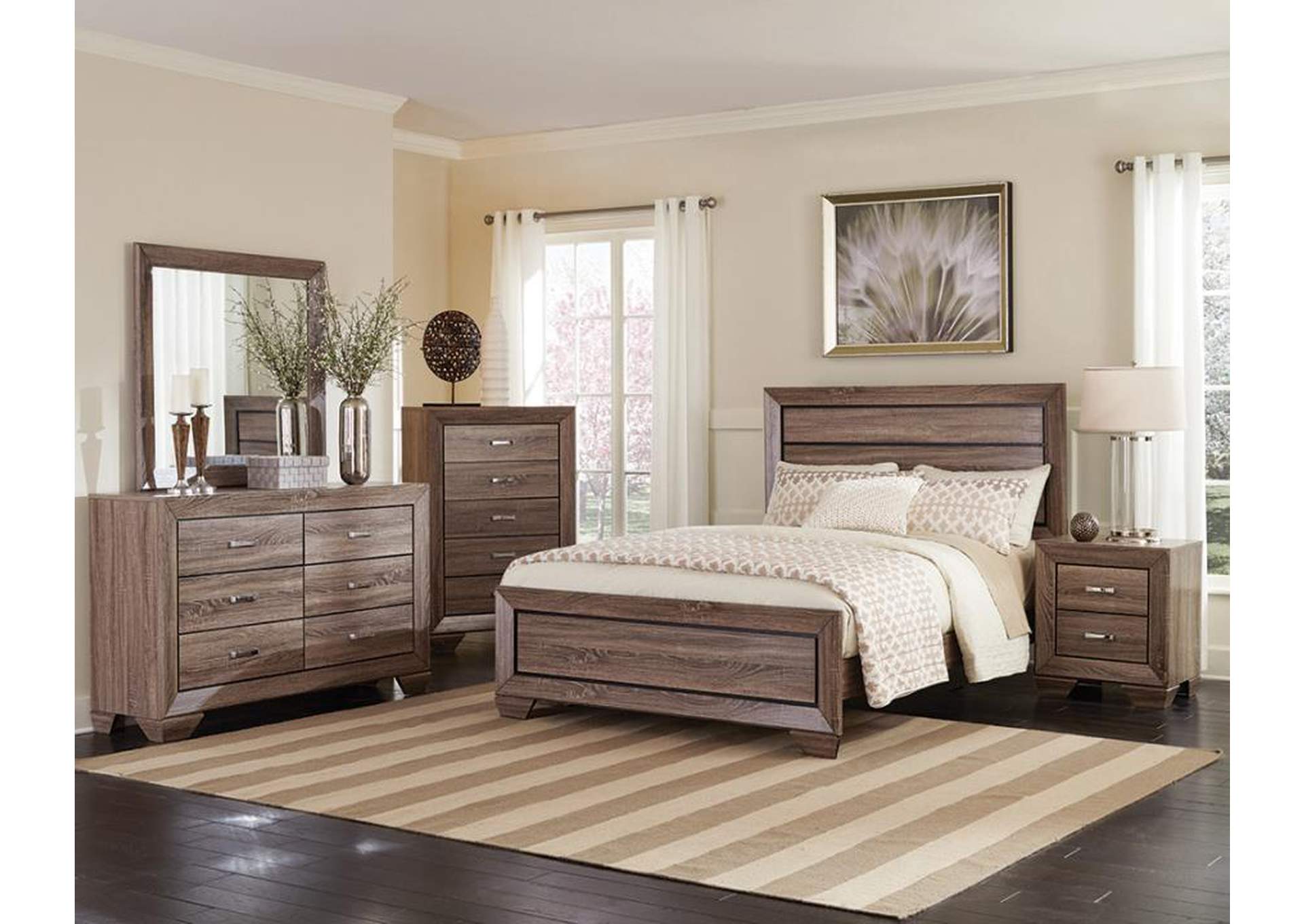 Kauffman Bedroom Set With High Straight Headboard,Coaster Furniture