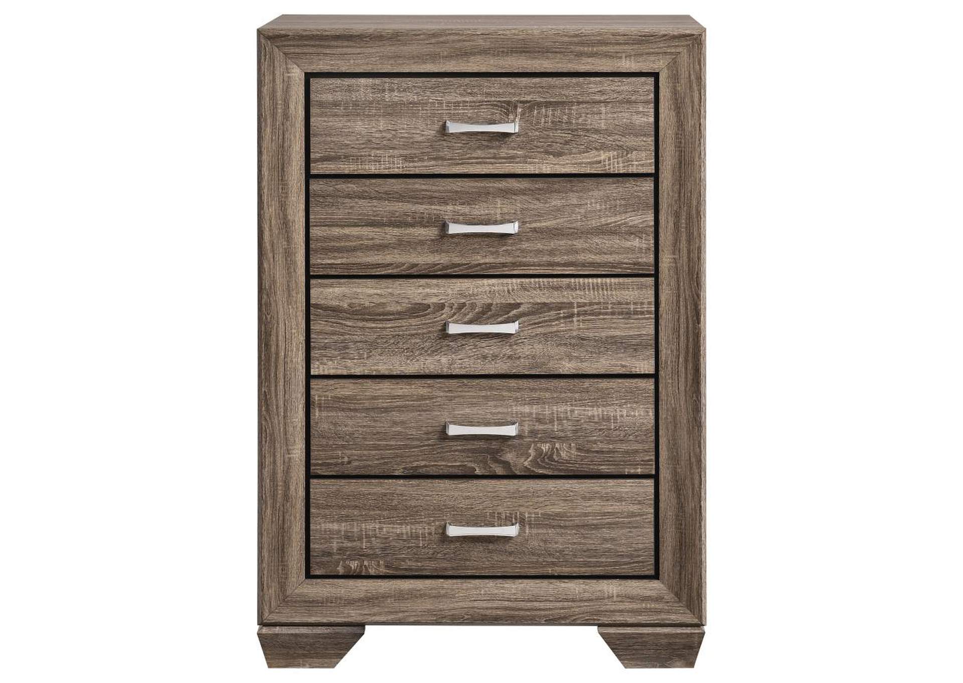 Kauffman 5-drawer Chest Washed Taupe,Coaster Furniture