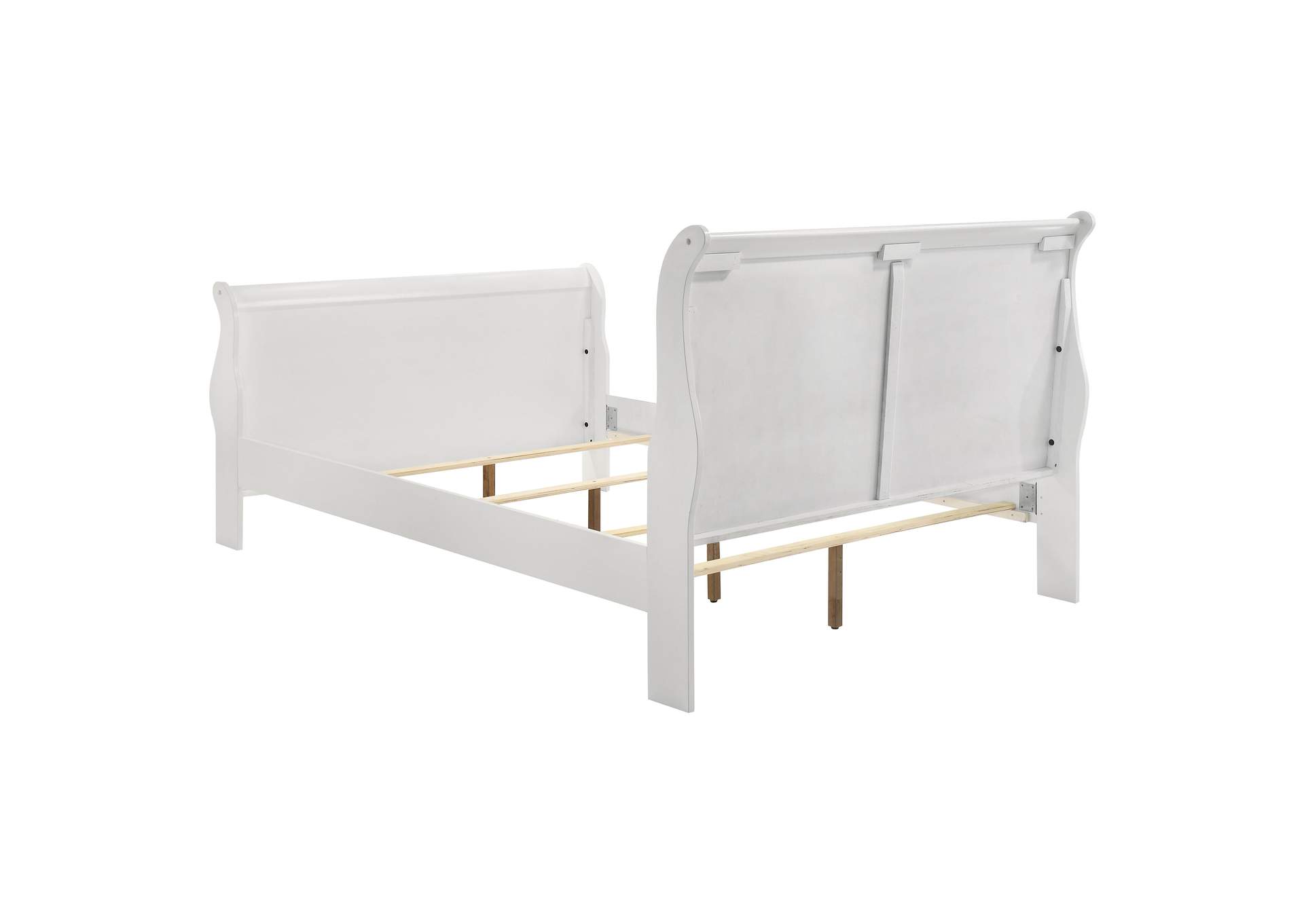 Louis Philippe Full Sleigh Panel Bed White,Coaster Furniture