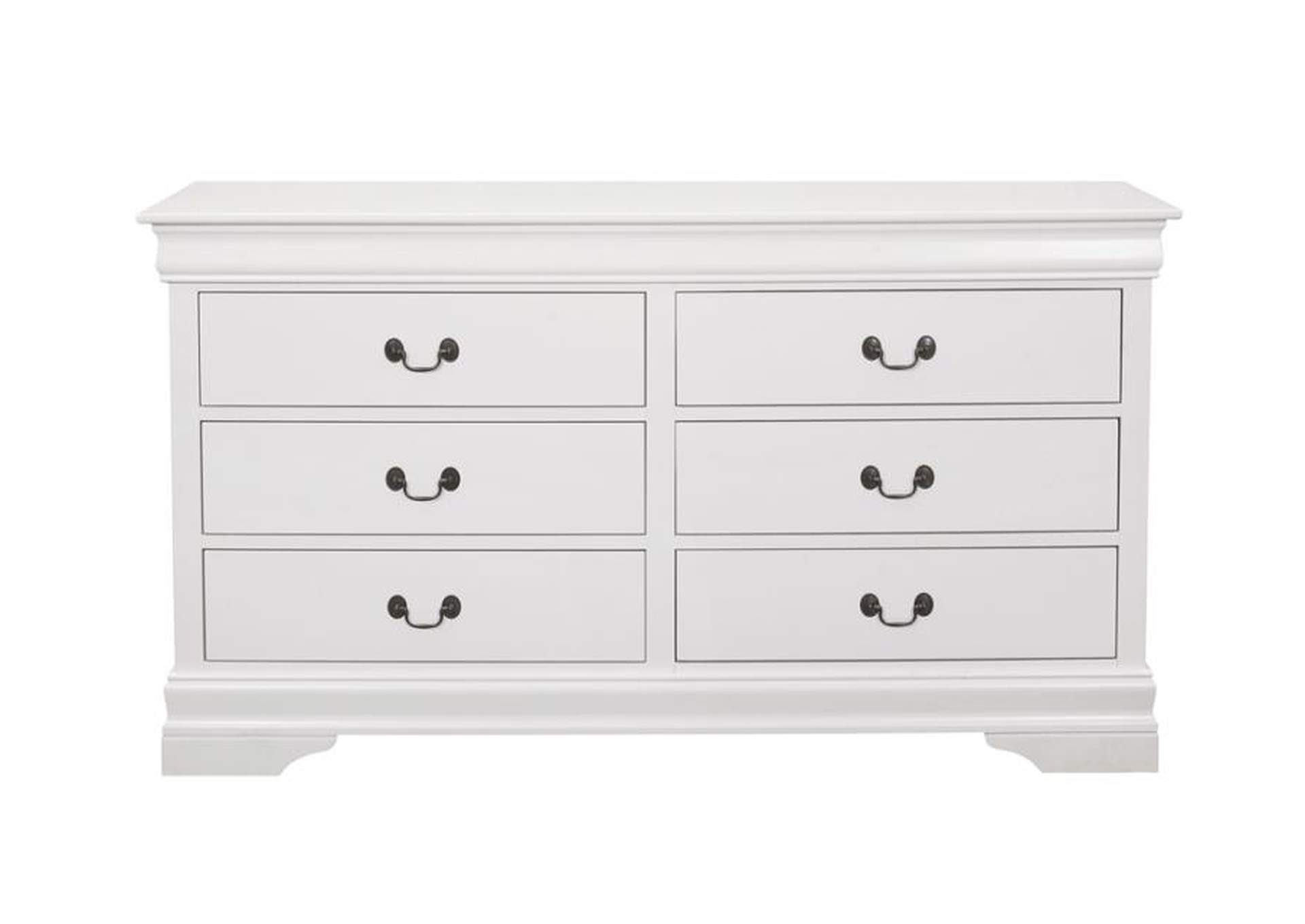 Louis Philippe 6 - drawer Dresser White,Coaster Furniture