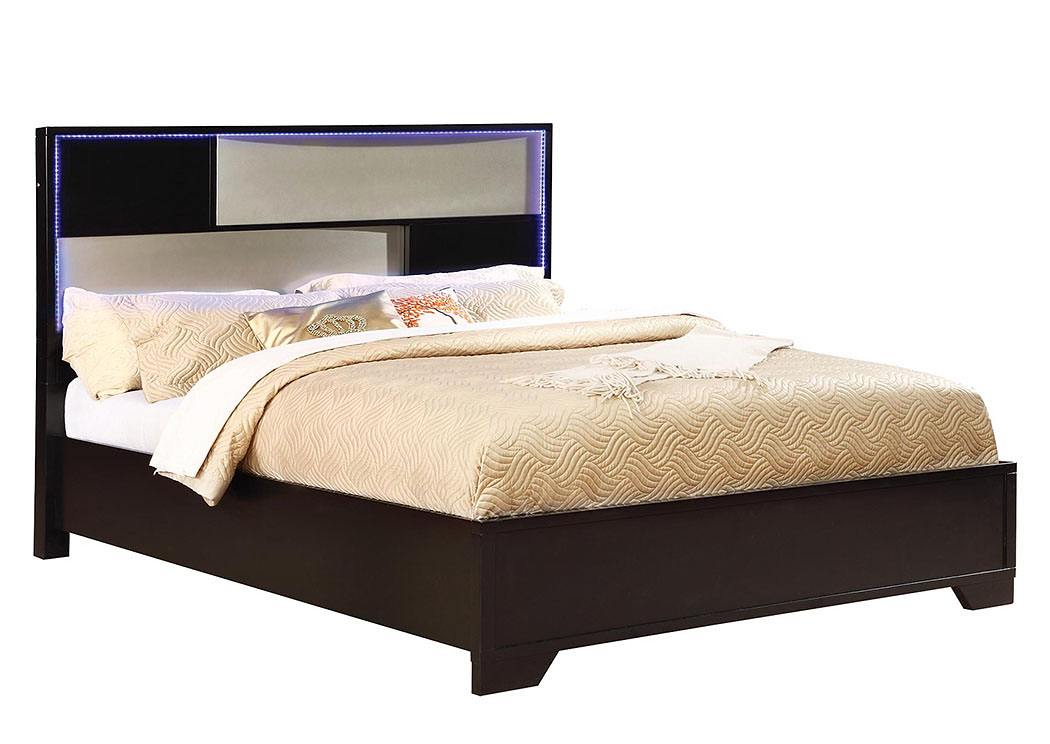 Havering Black/Sterling Eastern King Bed,ABF Coaster Furniture