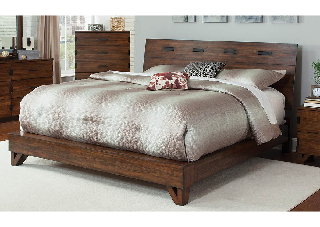 Dark Amber/Coffee Bean California King Platform Bed,ABF Coaster Furniture