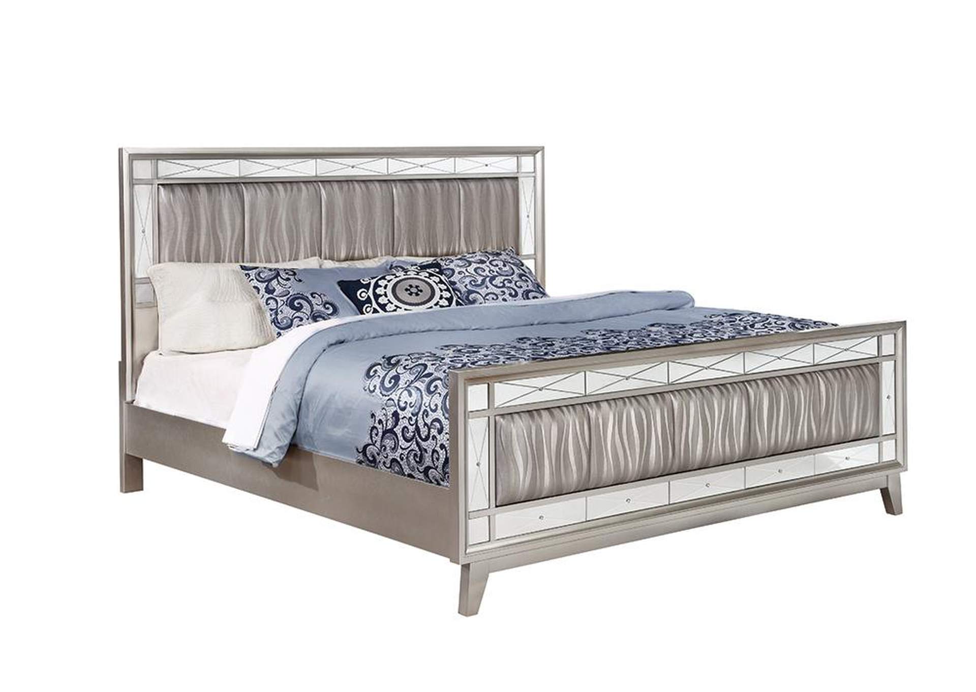 Leighton Contemporary Metallic Full Bed,Coaster Furniture