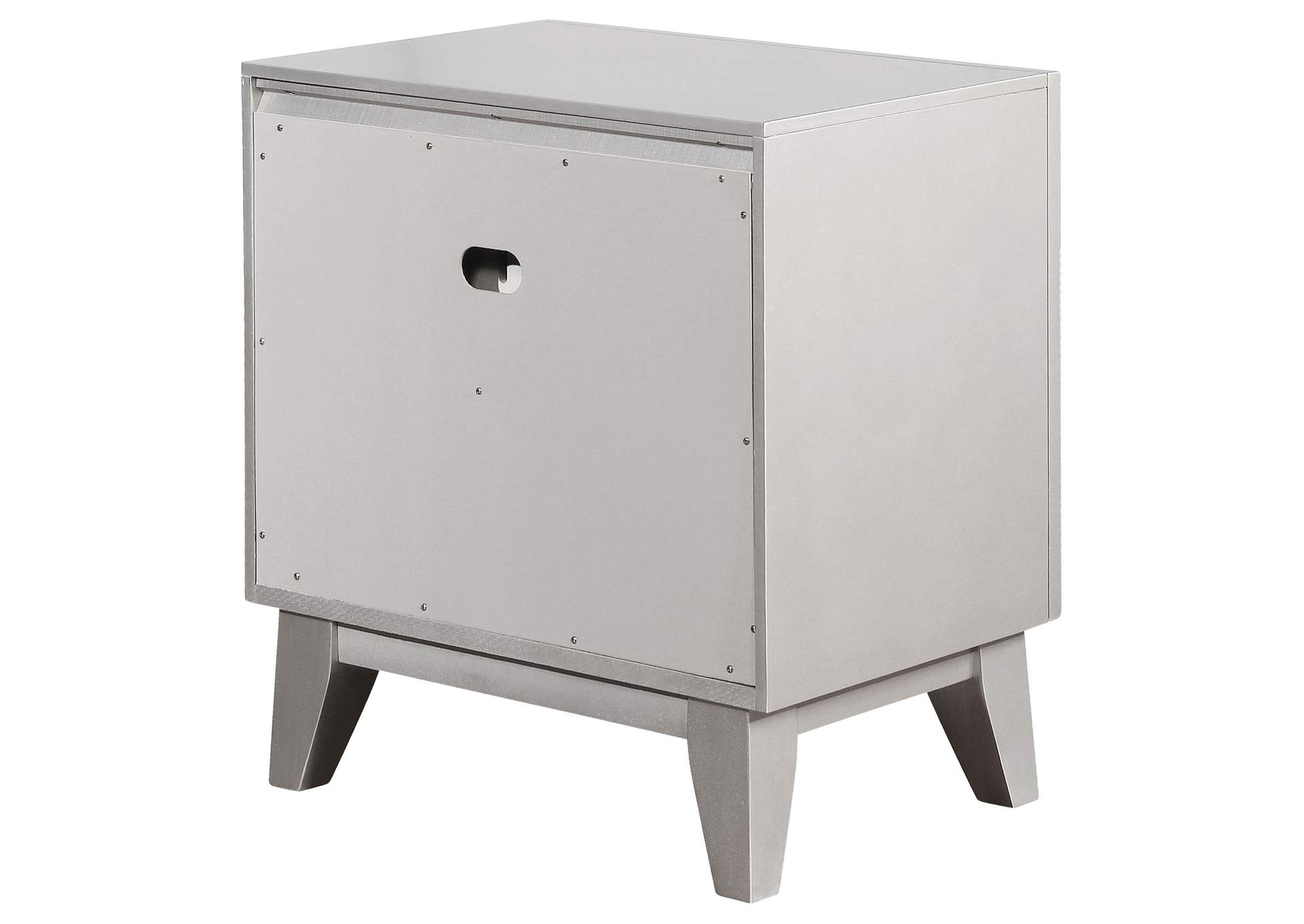Leighton 2-drawer Nightstand Metallic Mercury,Coaster Furniture