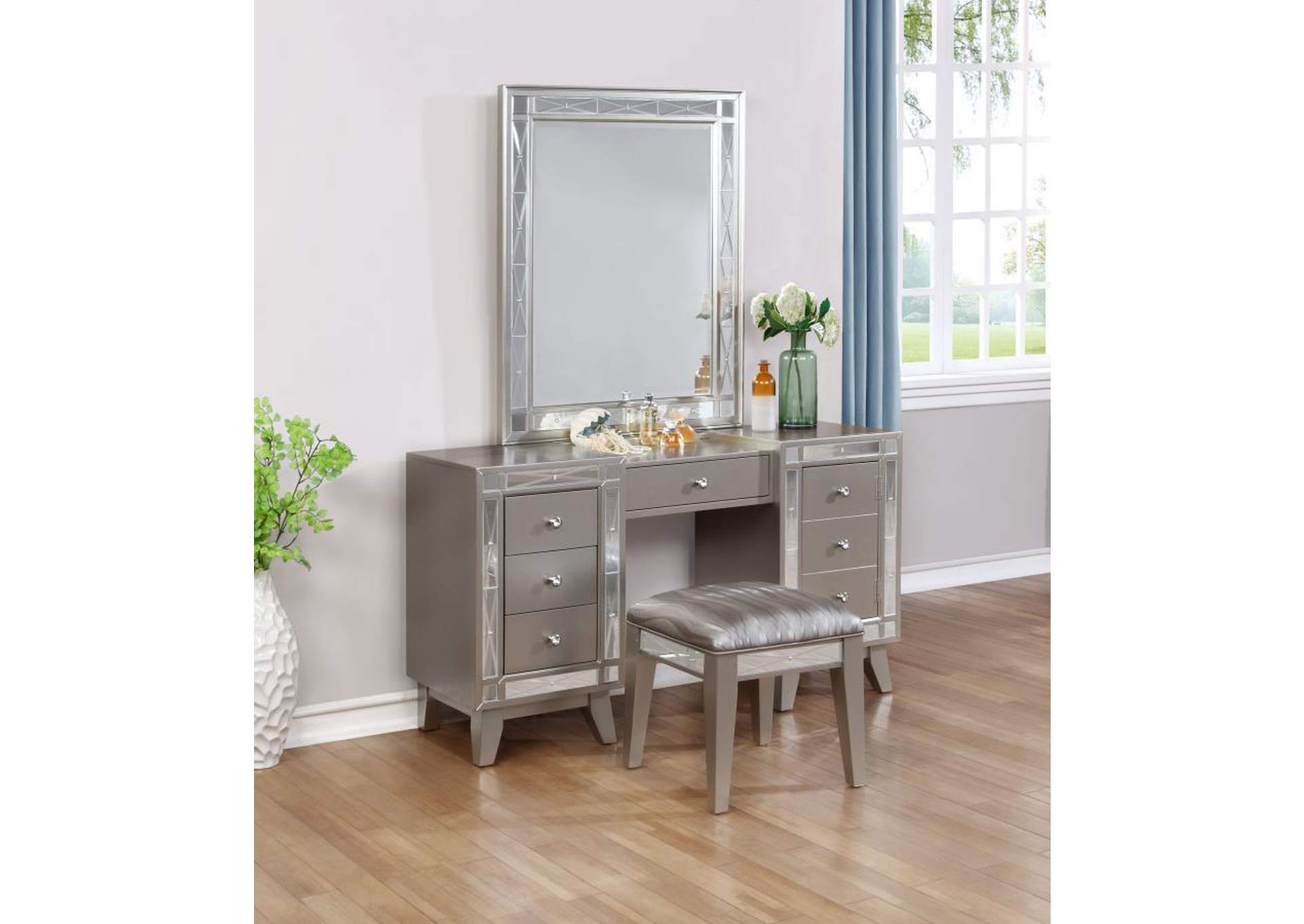Leighton Vanity Mirror Metallic Mercury,Coaster Furniture