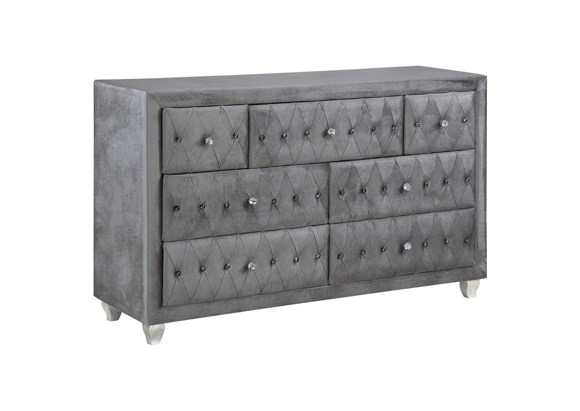 Deanna Upholstered Tufted Bedroom Set Grey,Coaster Furniture