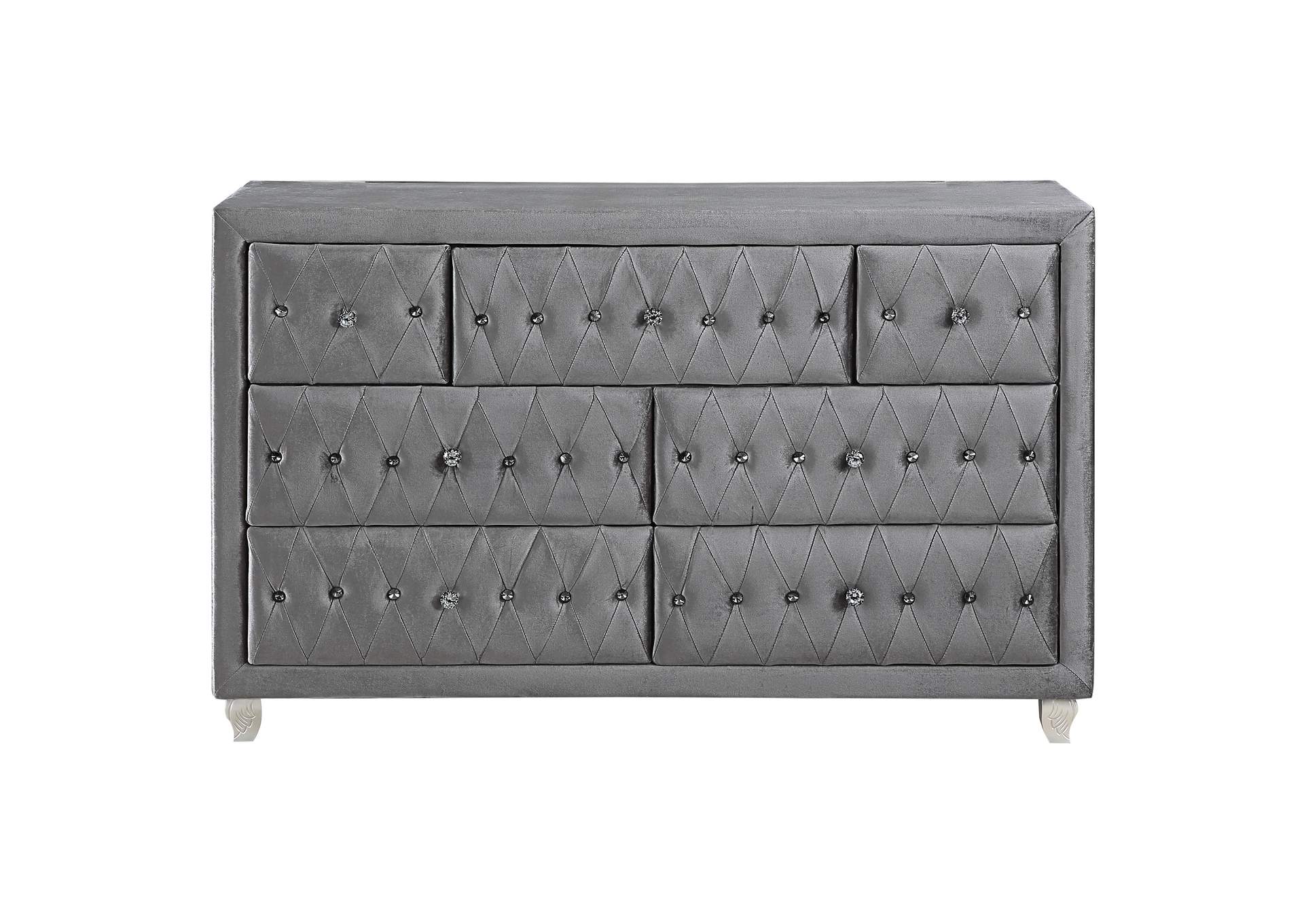 Deanna Upholstered Tufted Bedroom Set Grey,Coaster Furniture