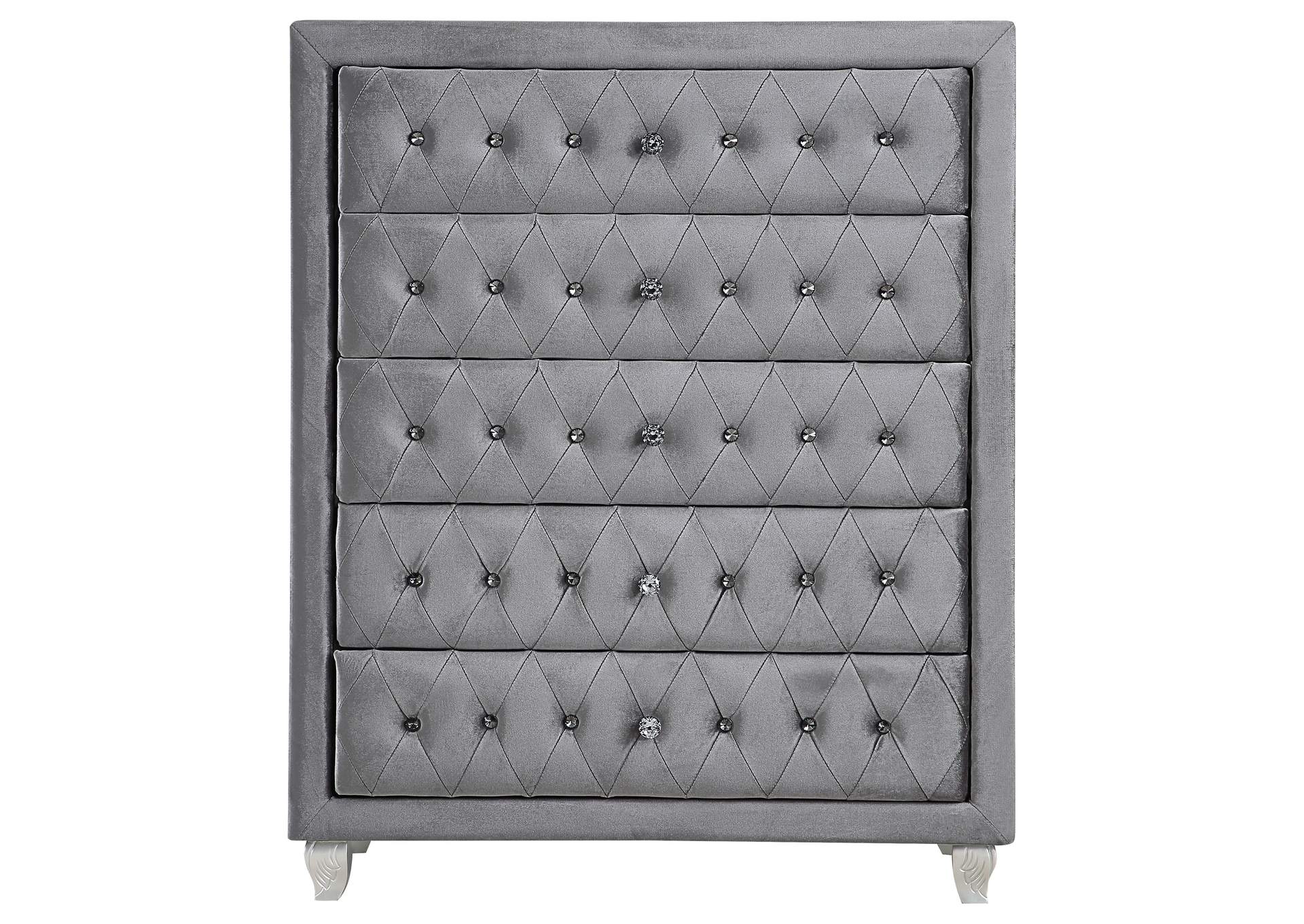 Deanna Upholstered Tufted Bedroom Set Grey,Coaster Furniture