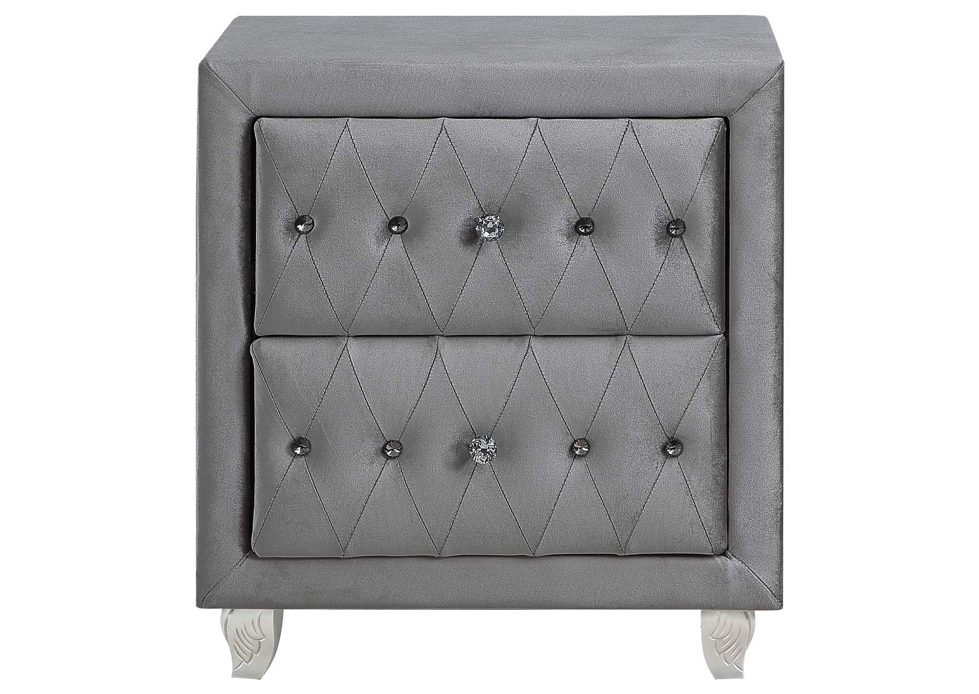 Deanna 2-drawer Rectangular Nightstand Grey,Coaster Furniture