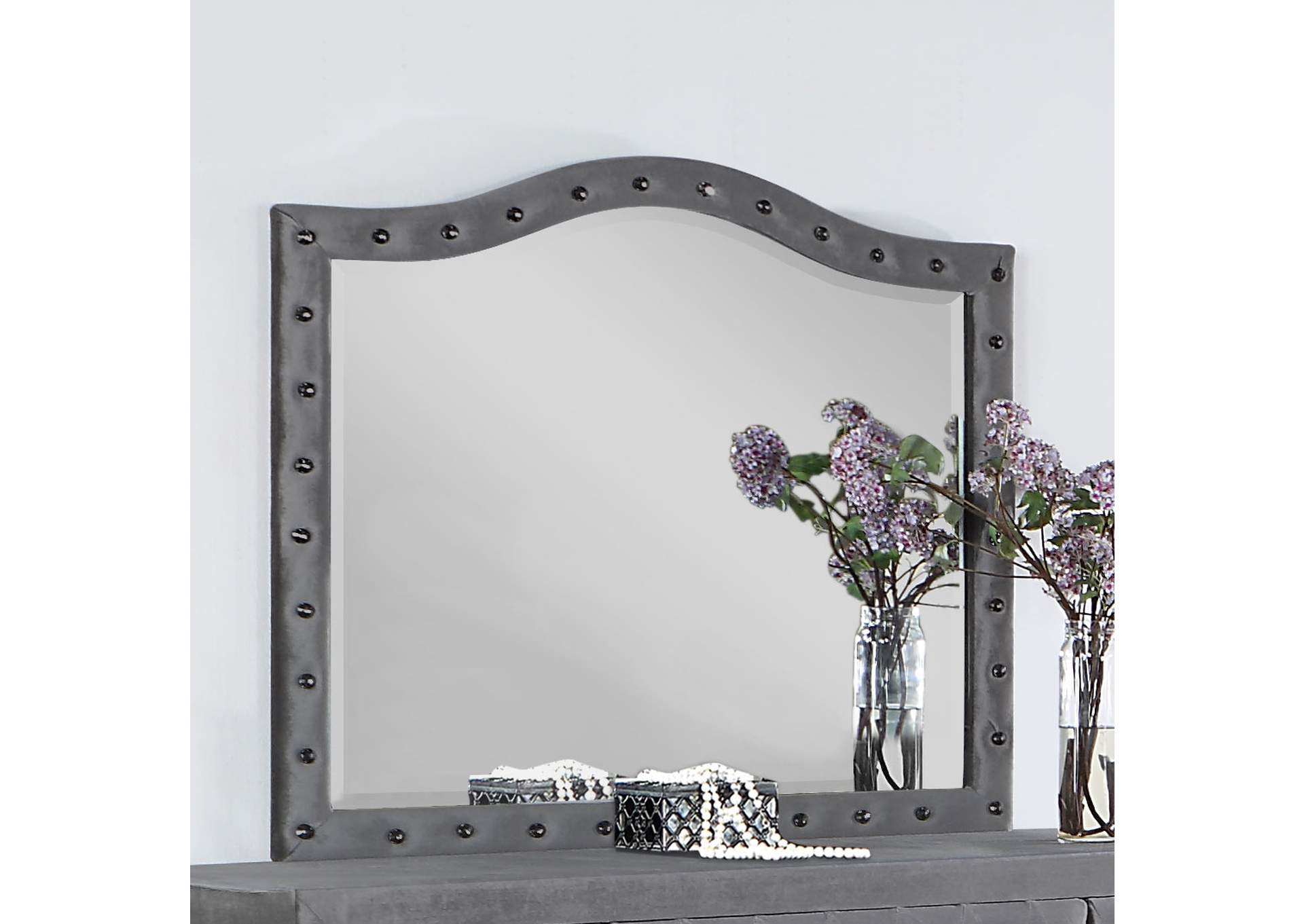 Deanna Button Tufted Mirror Grey,Coaster Furniture