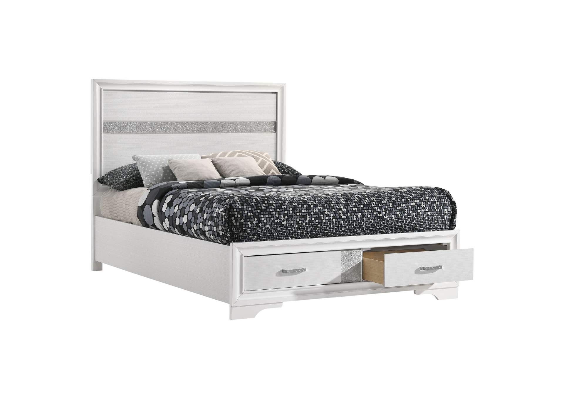 Miranda Full Storage Bed White,Coaster Furniture