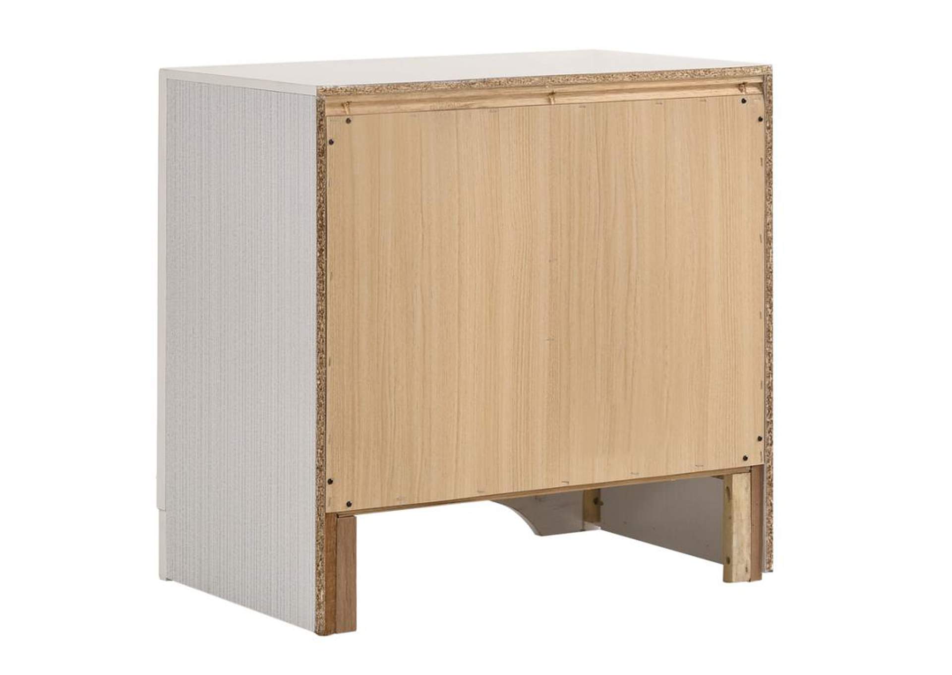 coaster miranda 2 drawer nightstand in white