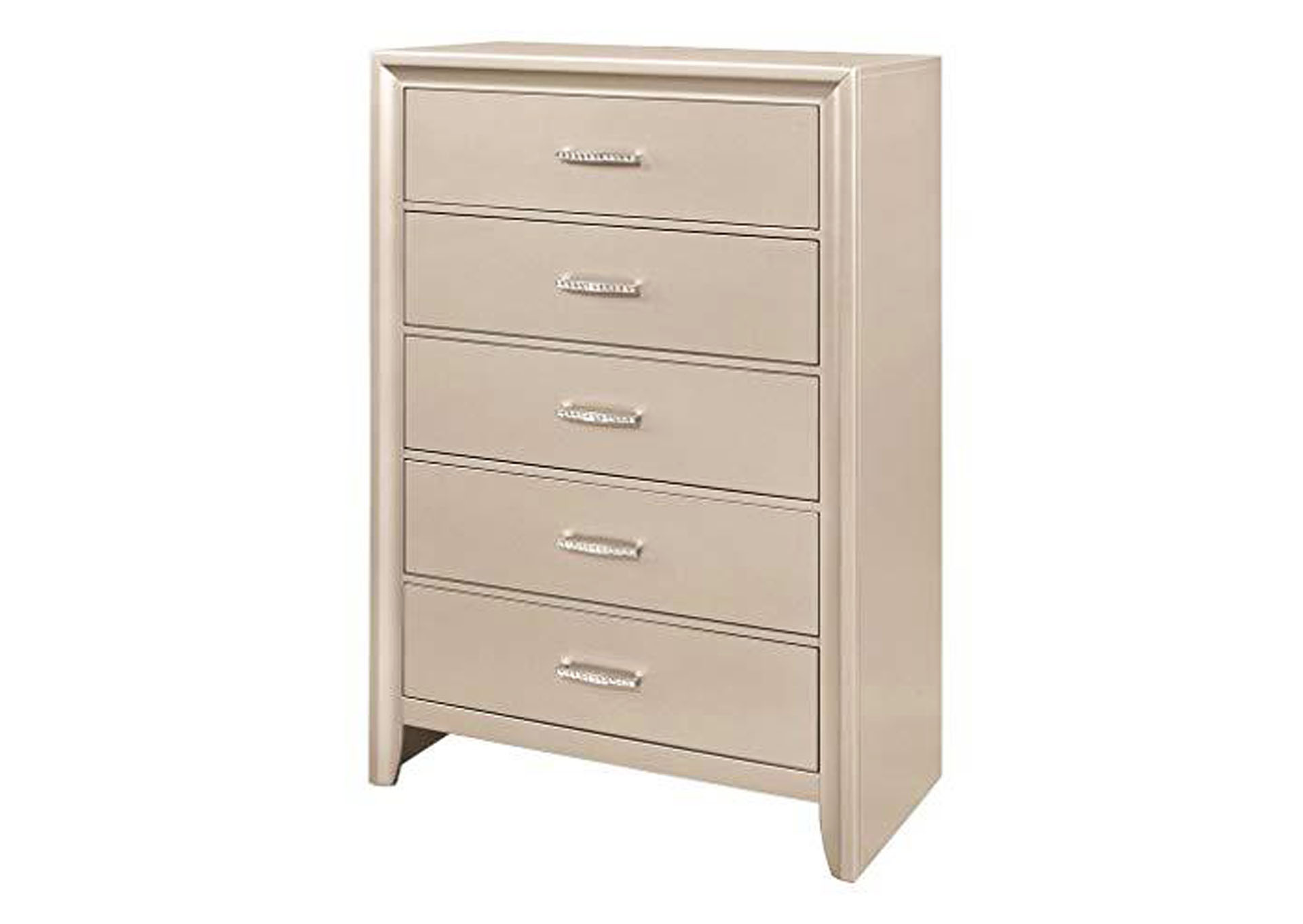 Silver 5 Drawer Chest,ABF Coaster Furniture