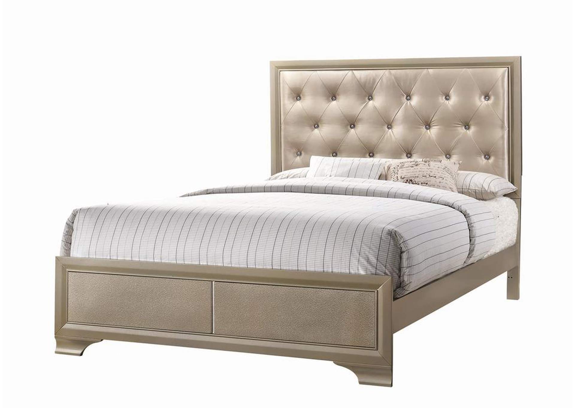 Beaumont Transitional Champagne Eastern, Transitional King Bed