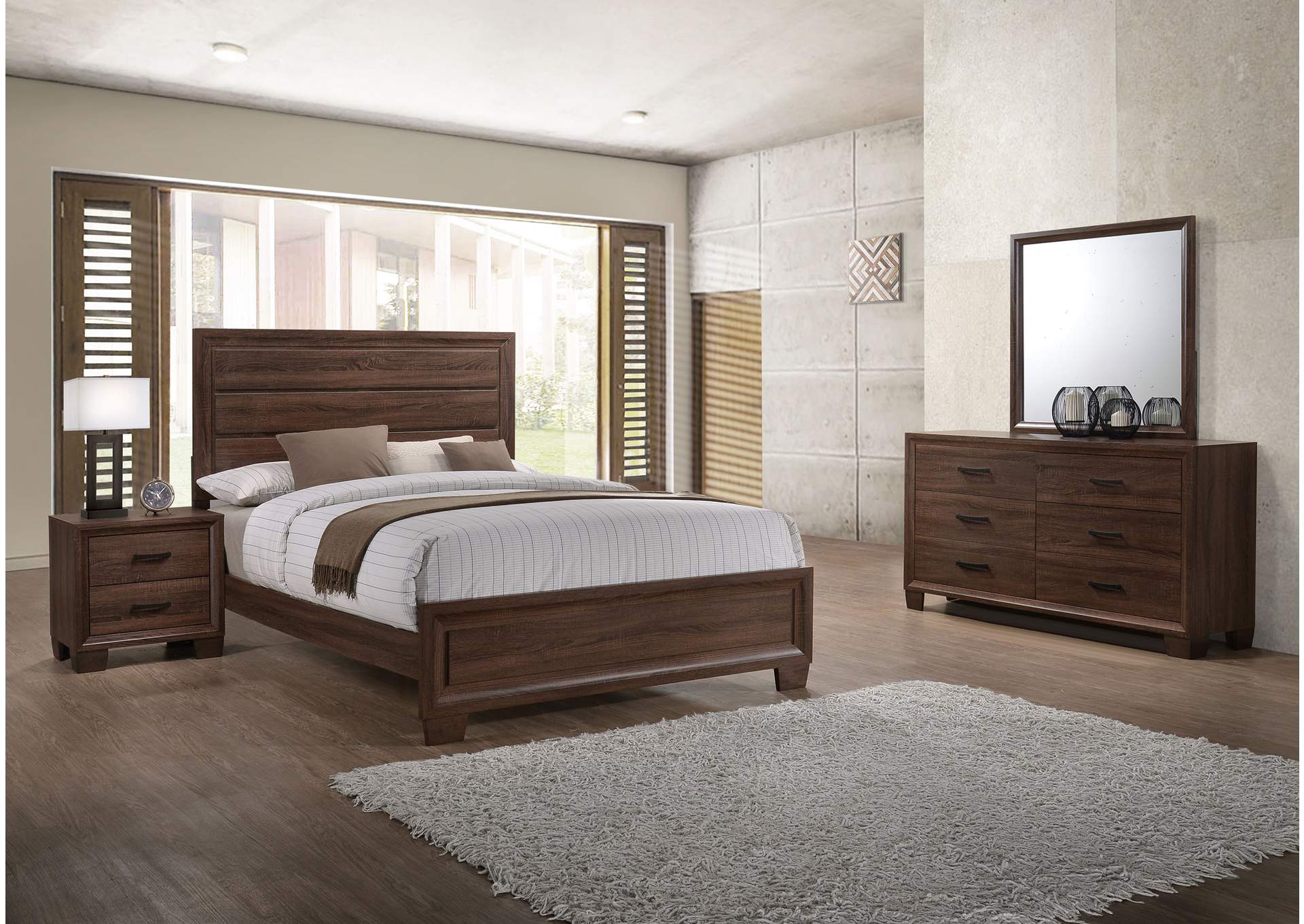 Brandon Bedroom Set Medium Warm Brown,Coaster Furniture