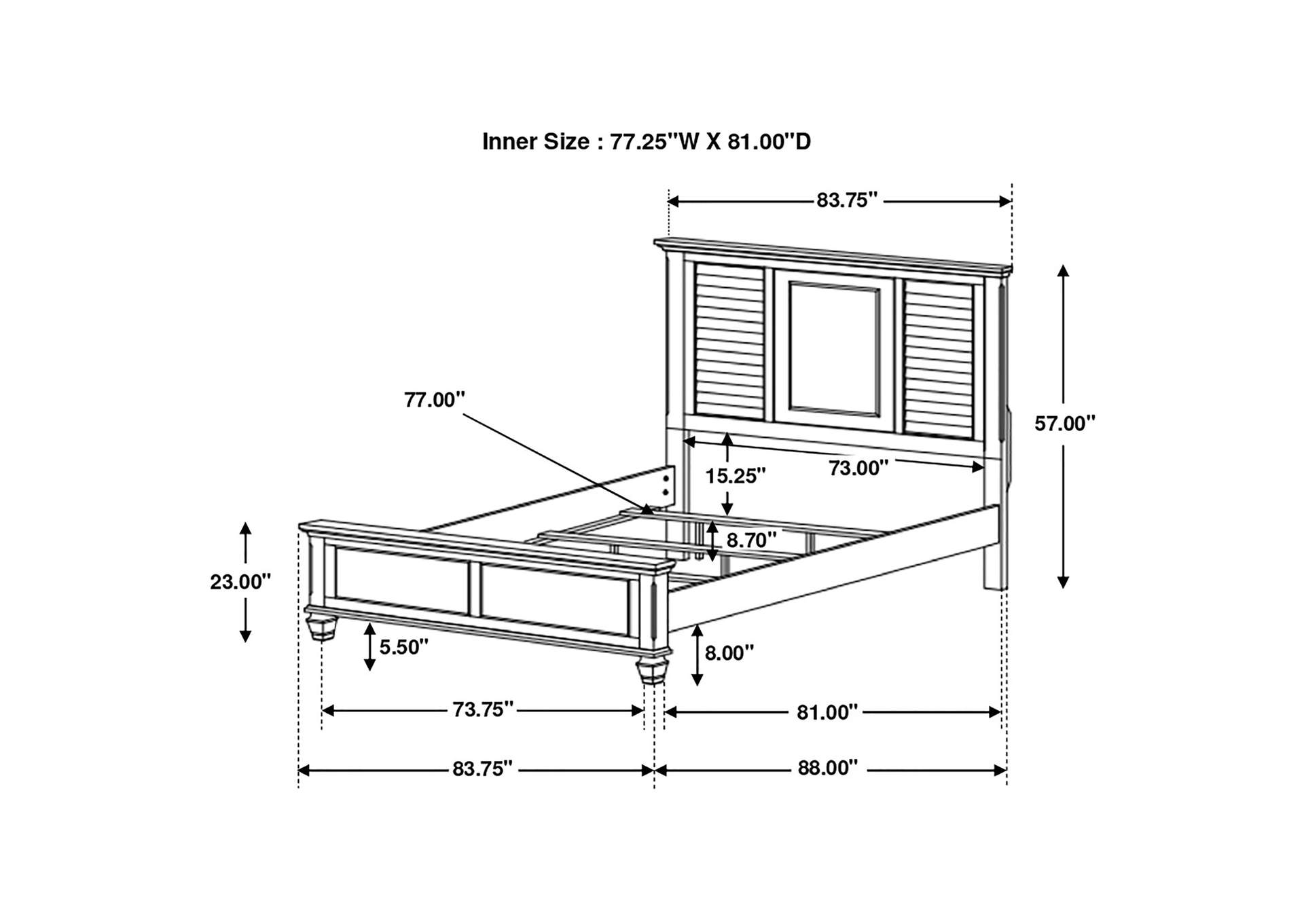 Franco Storage Platform Bedroom Set,Coaster Furniture