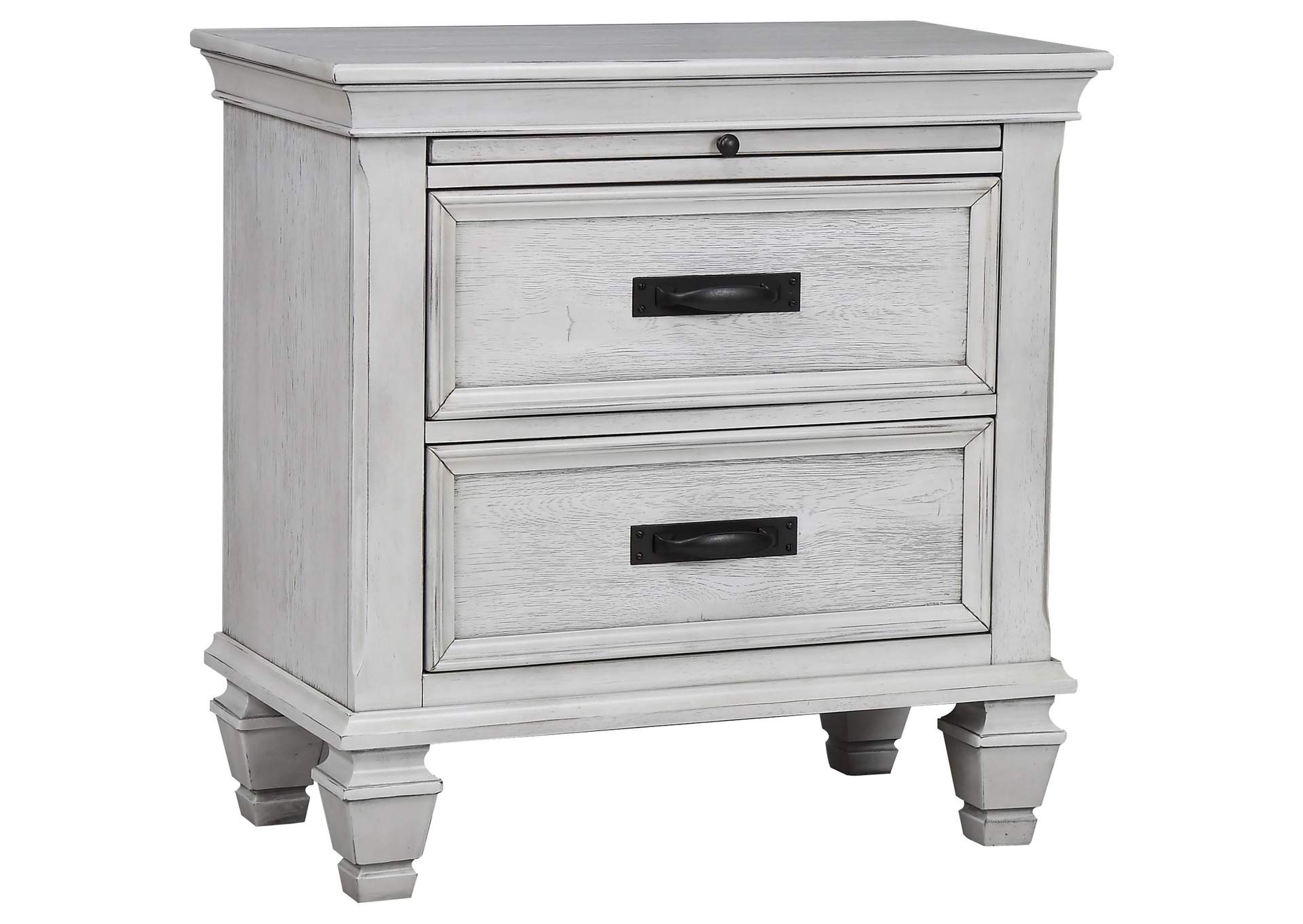 Franco 2-drawer Nightstand Antique White,Coaster Furniture