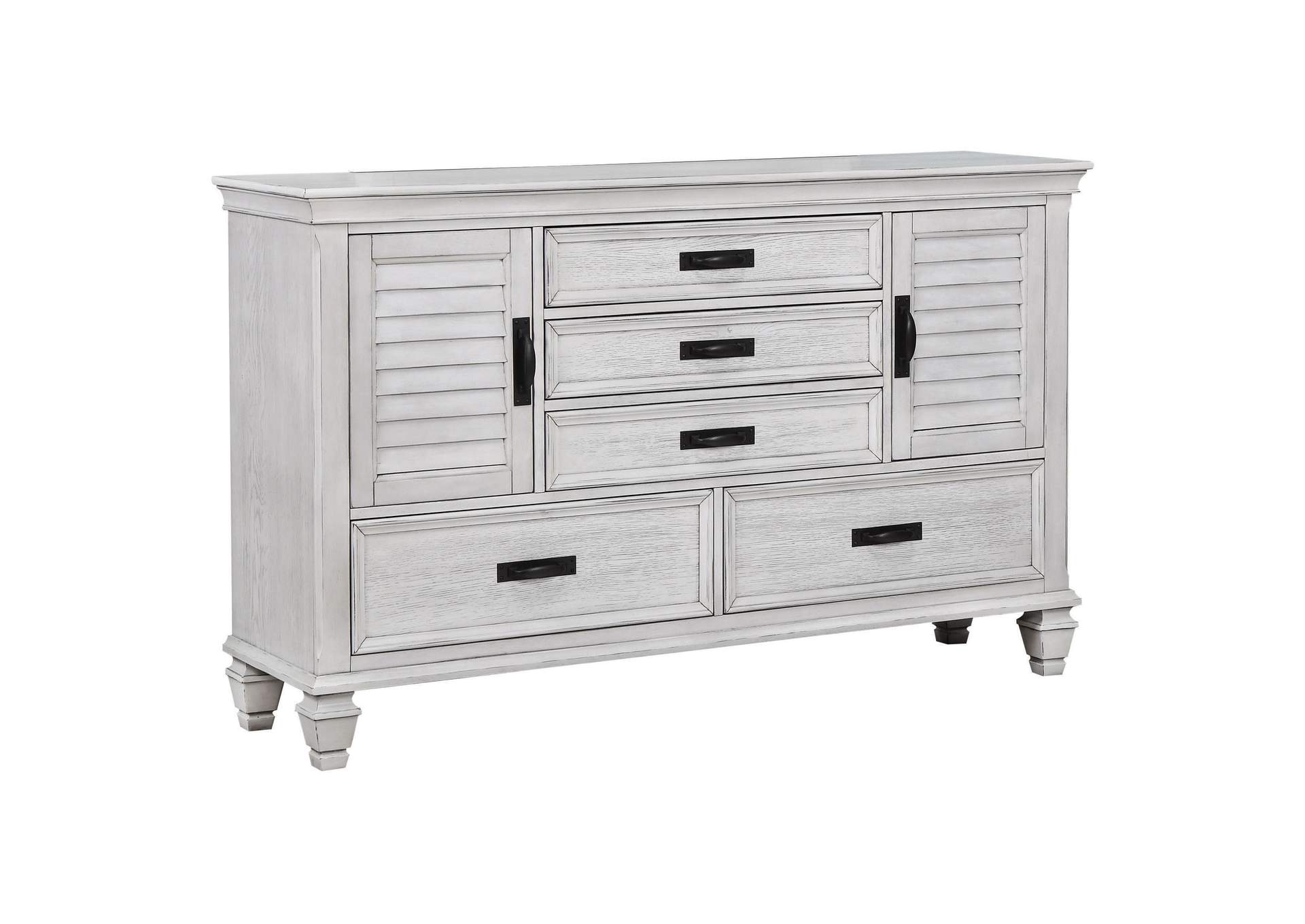 Franco 5-drawer Dresser Antique White,Coaster Furniture