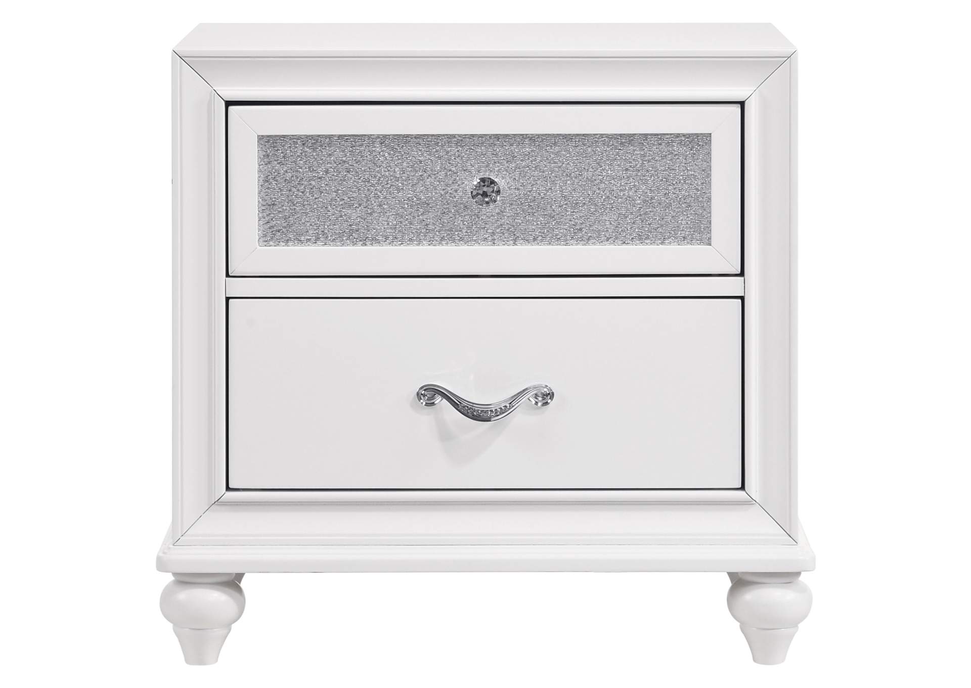 Barzini 2-drawer Nightstand White,Coaster Furniture