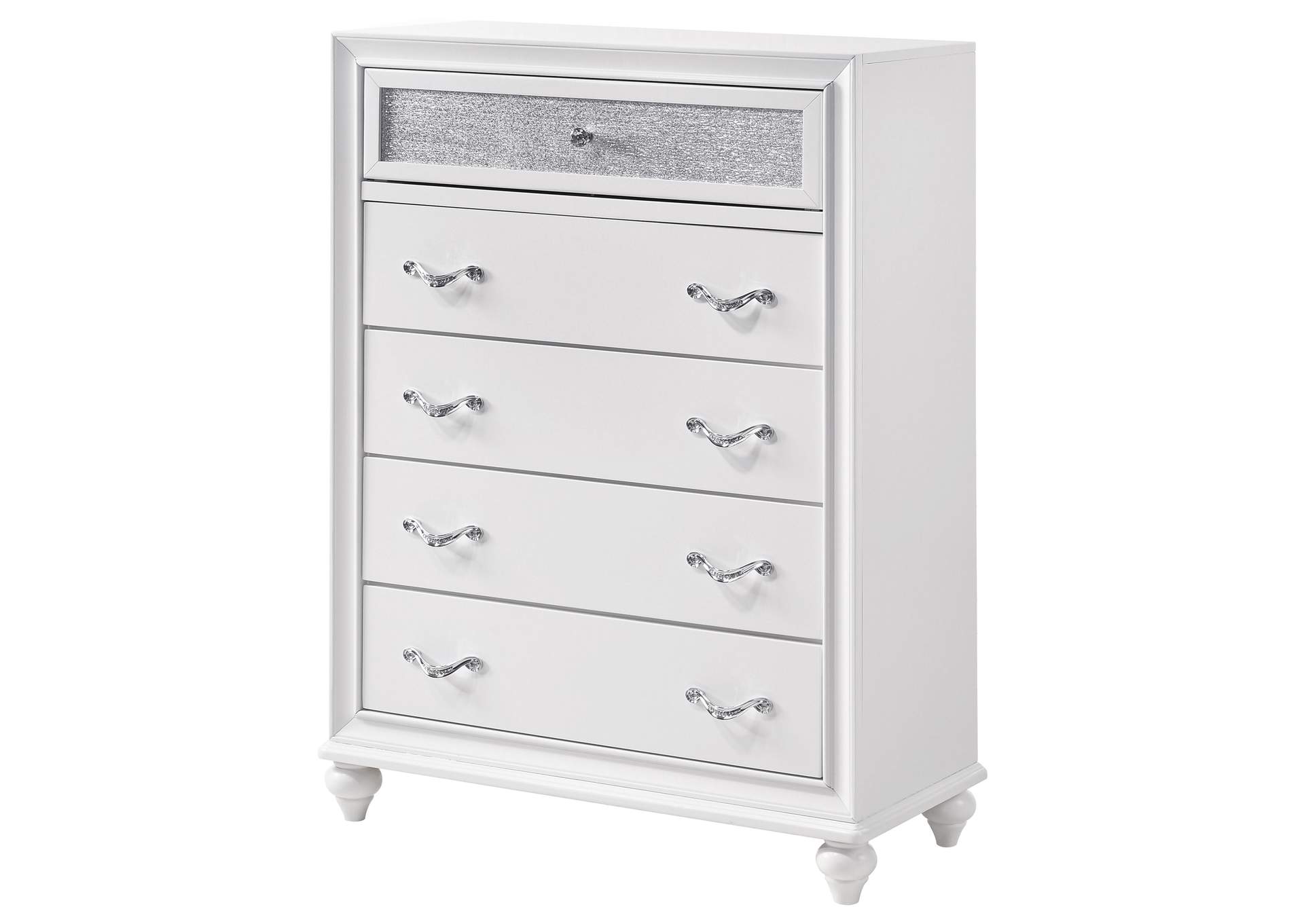 Barzini 5-drawer Chest White,Coaster Furniture