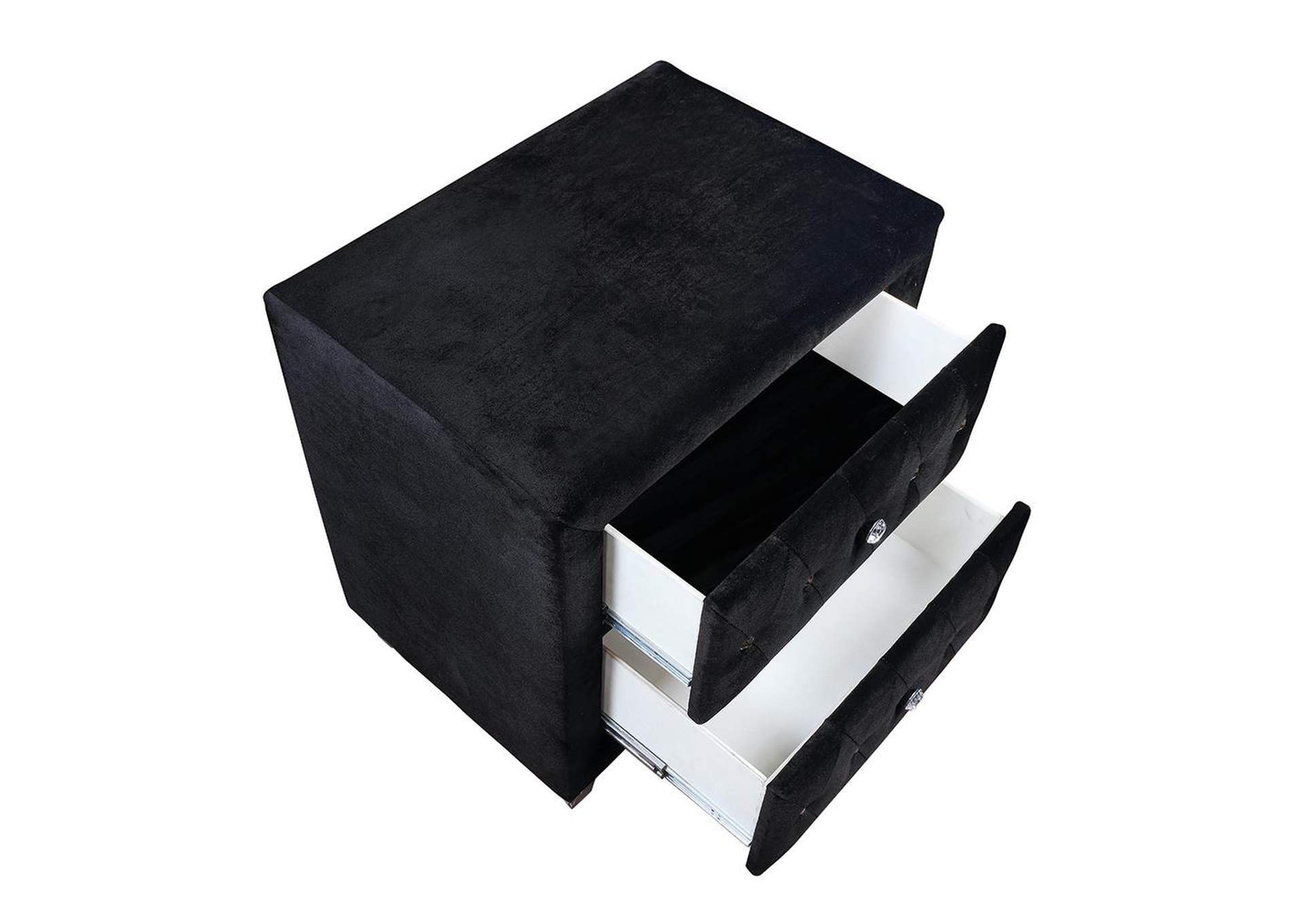 Deanna 2-drawer Rectangular Nightstand Black,Coaster Furniture