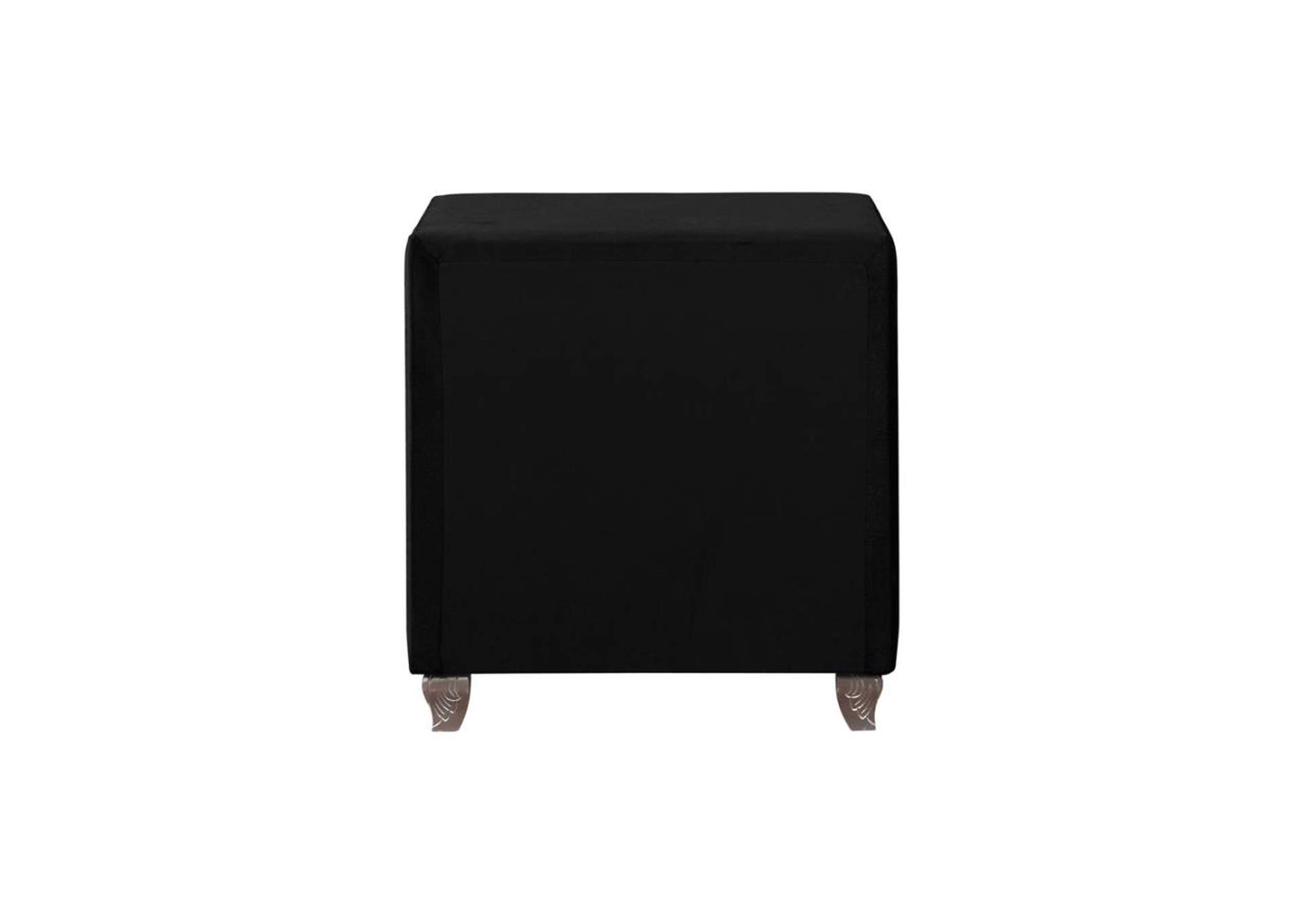 Deanna 2-Drawer Rectangular Nightstand Black,Coaster Furniture