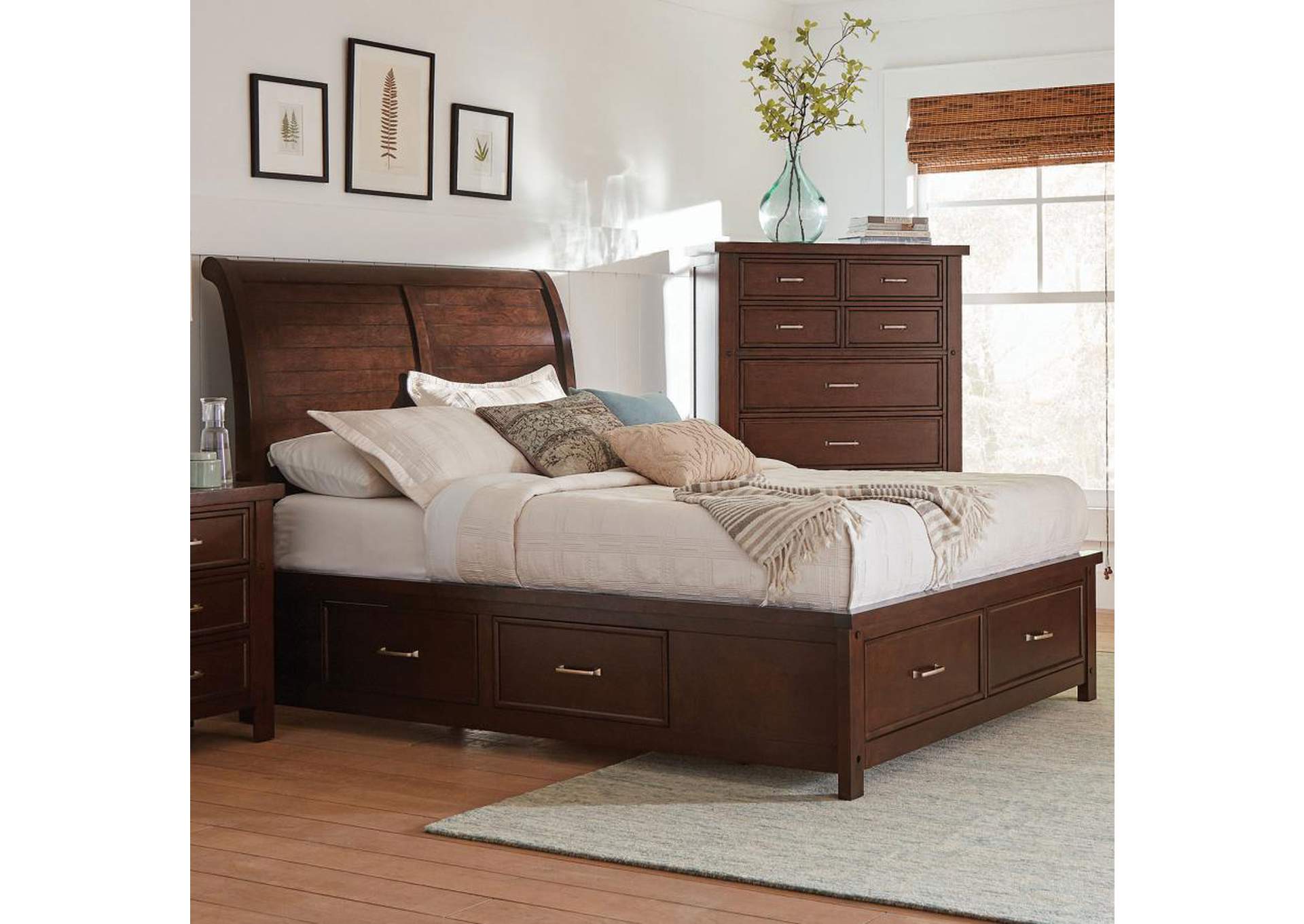 Barstow Queen Storage Bed Pinot Noir,Coaster Furniture