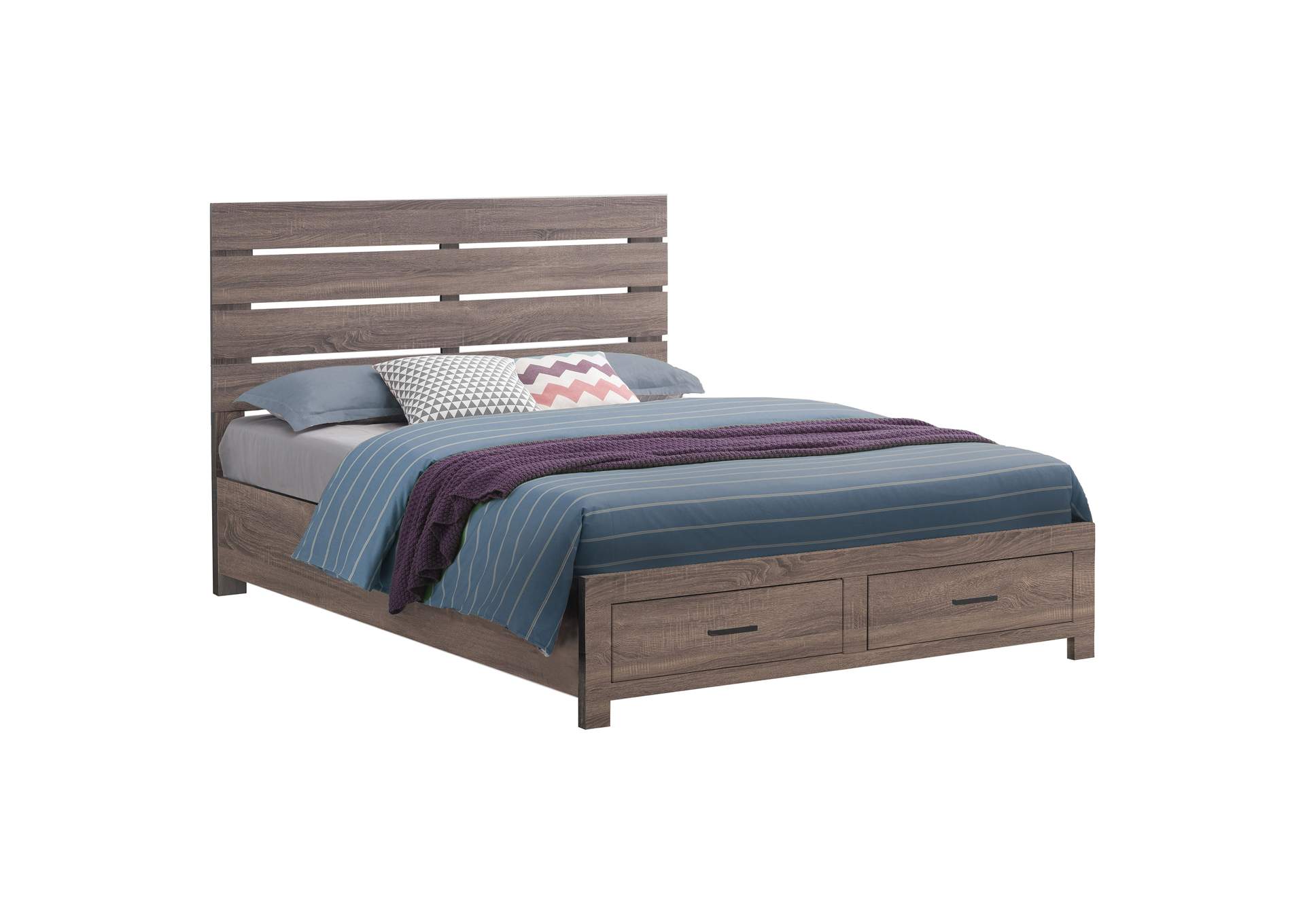 Brantford Eastern King Storage Bed Barrel Oak,Coaster Furniture