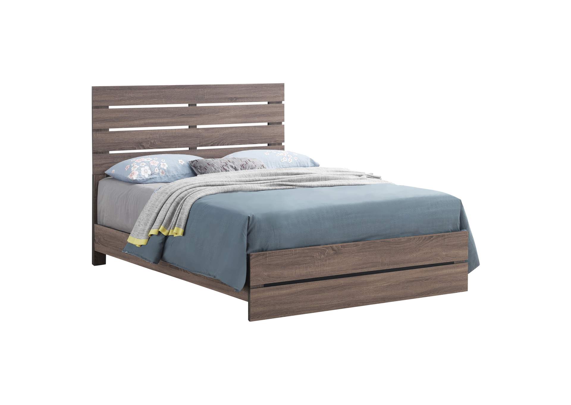 Brantford Eastern King Panel Bed Barrel Oak,Coaster Furniture