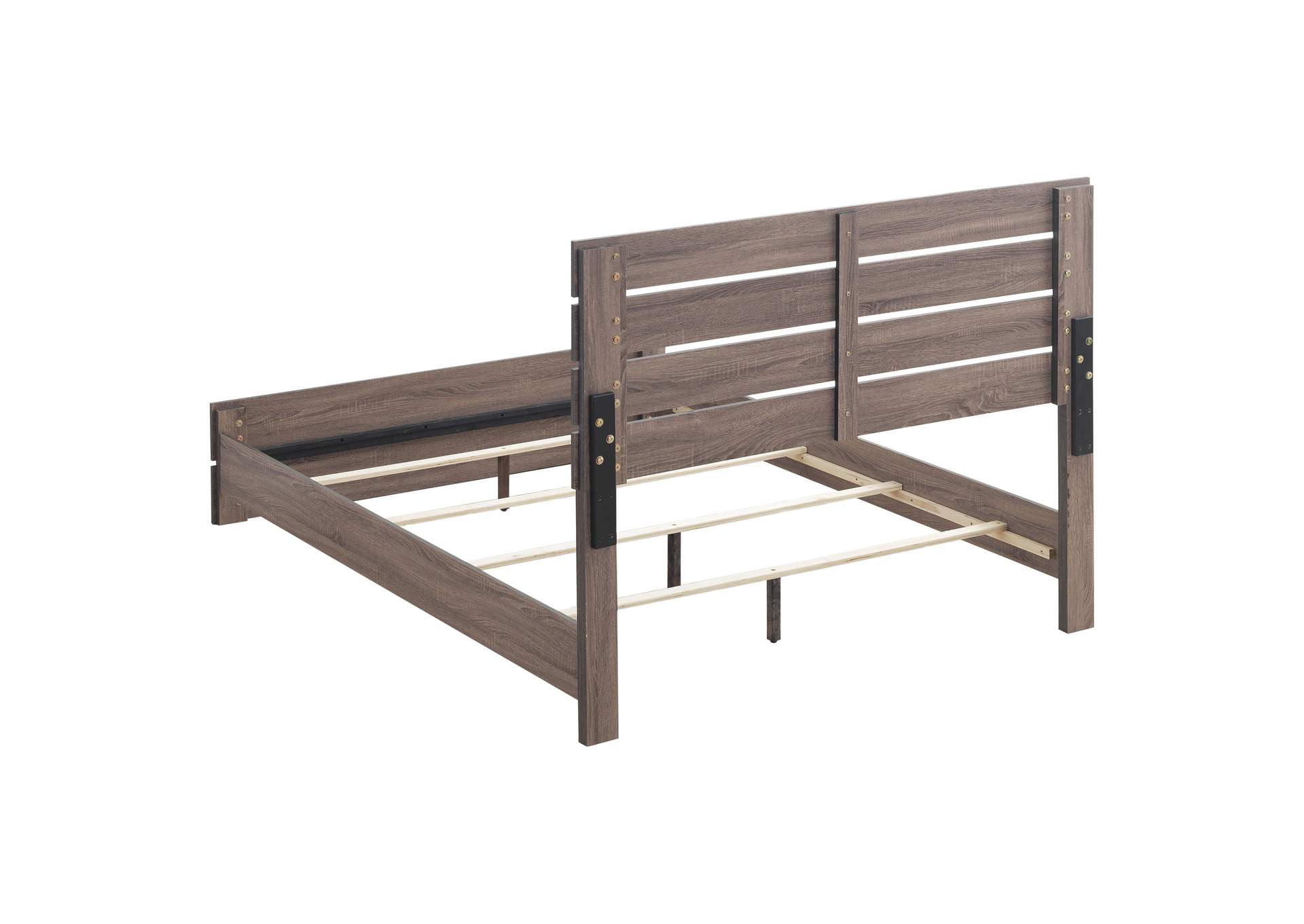 Brantford Eastern King Panel Bed Barrel Oak,Coaster Furniture