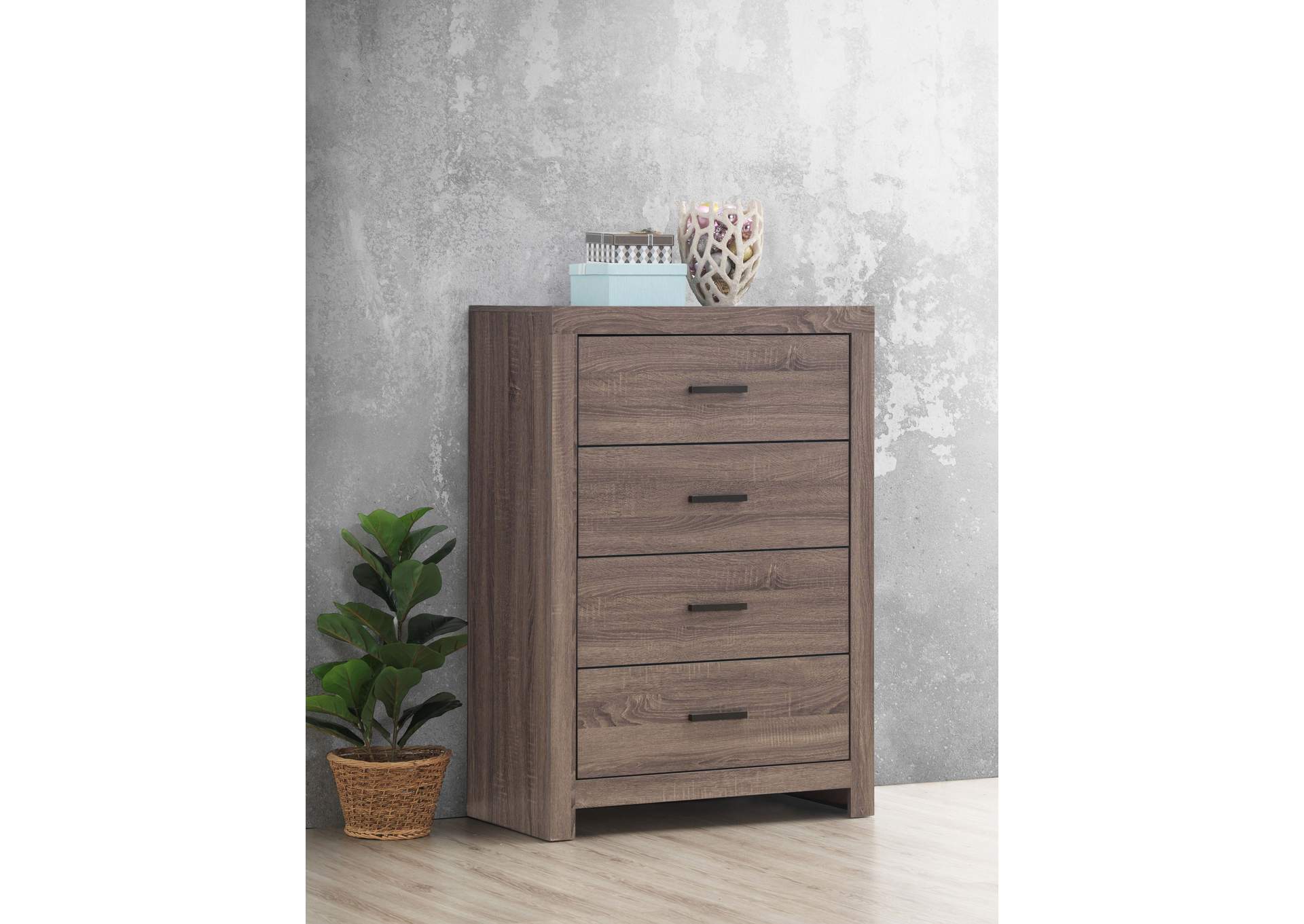 Brantford 4-drawer Chest Barrel Oak,Coaster Furniture