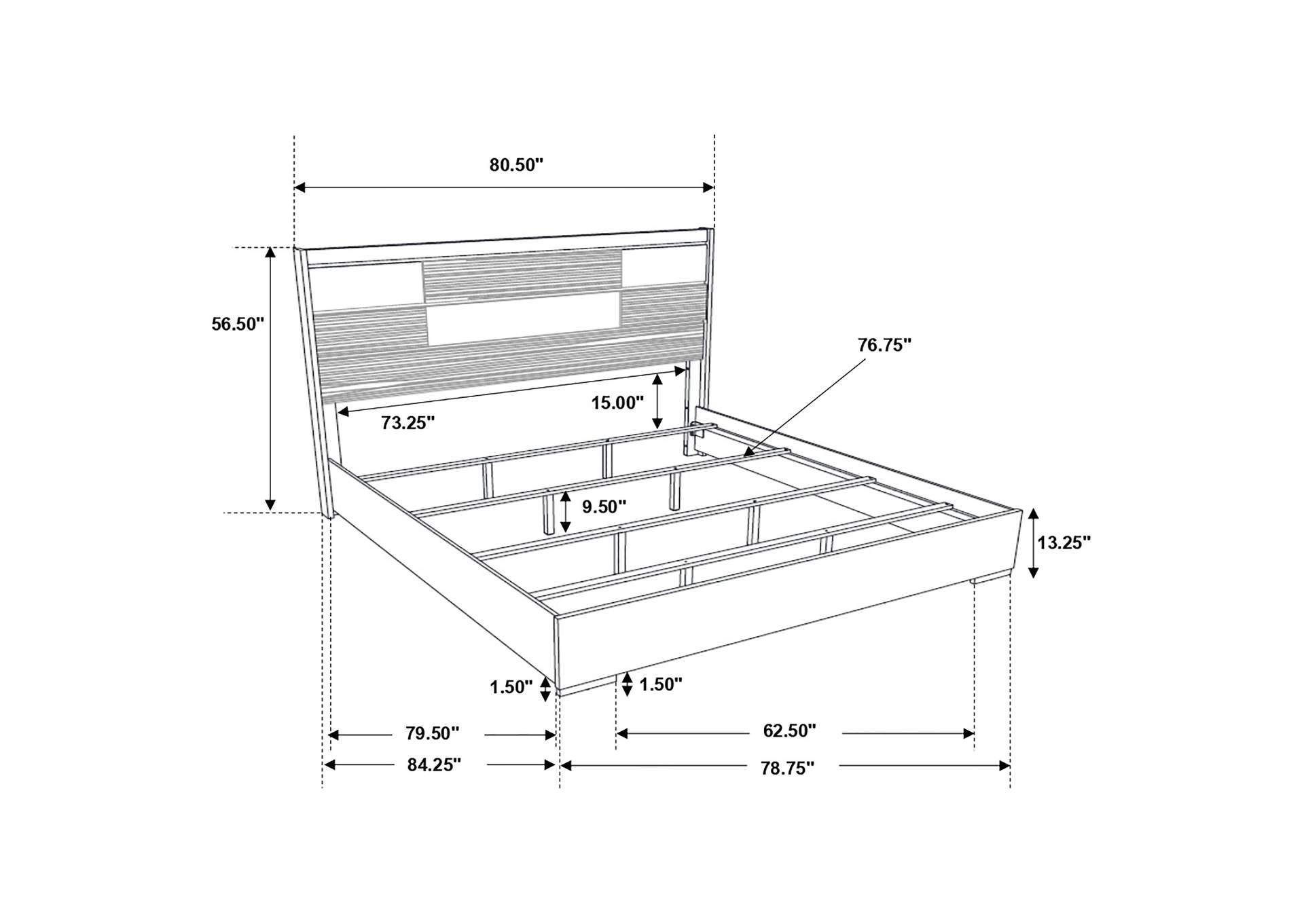 Blacktoft Eastern King Panel Bed Black,Coaster Furniture