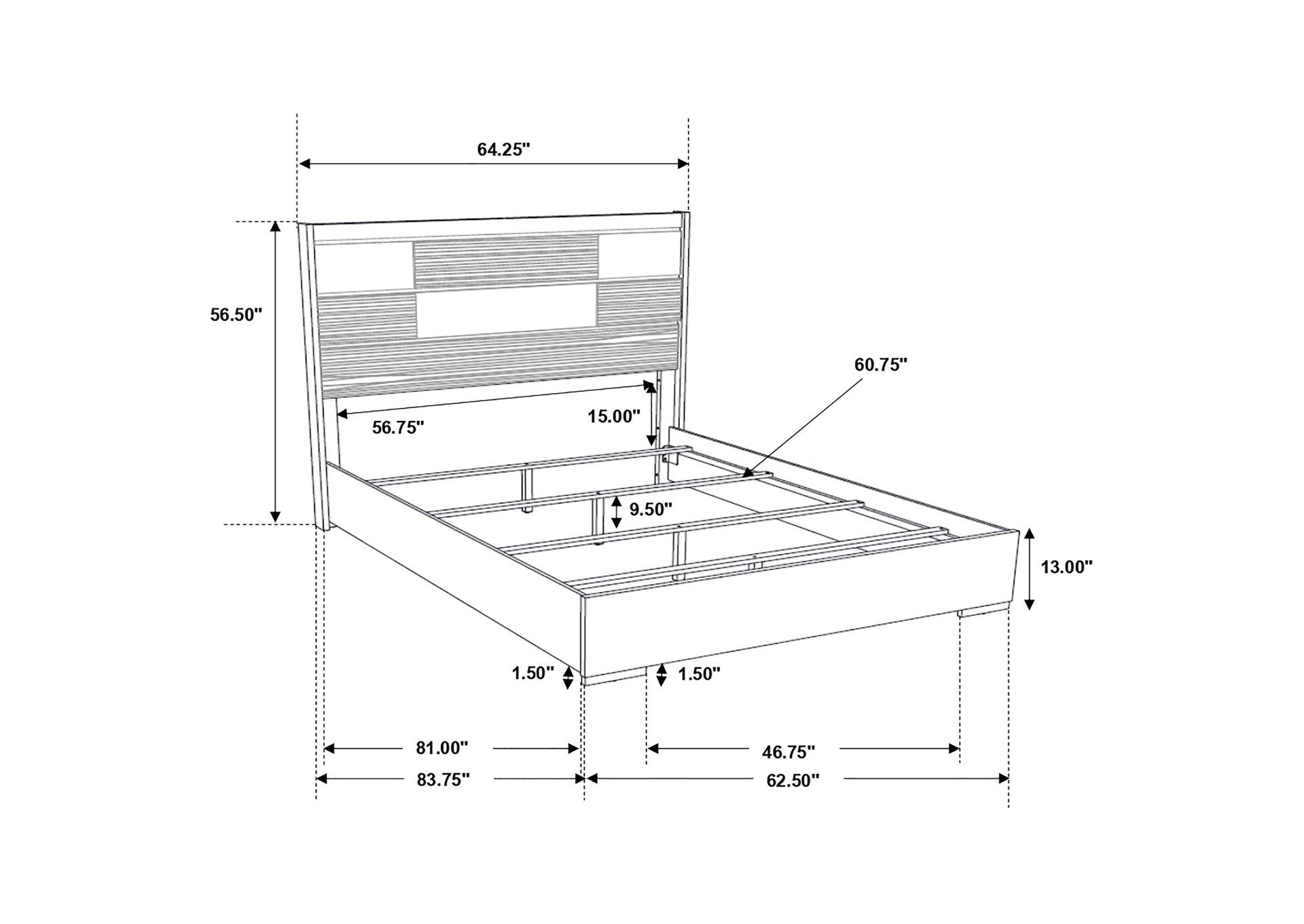 Blacktoft Queen Panel Bed Black,Coaster Furniture