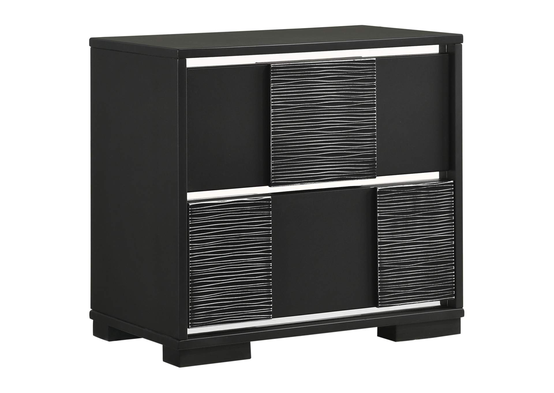 Blacktoft 2-drawer Nightstand Black,Coaster Furniture