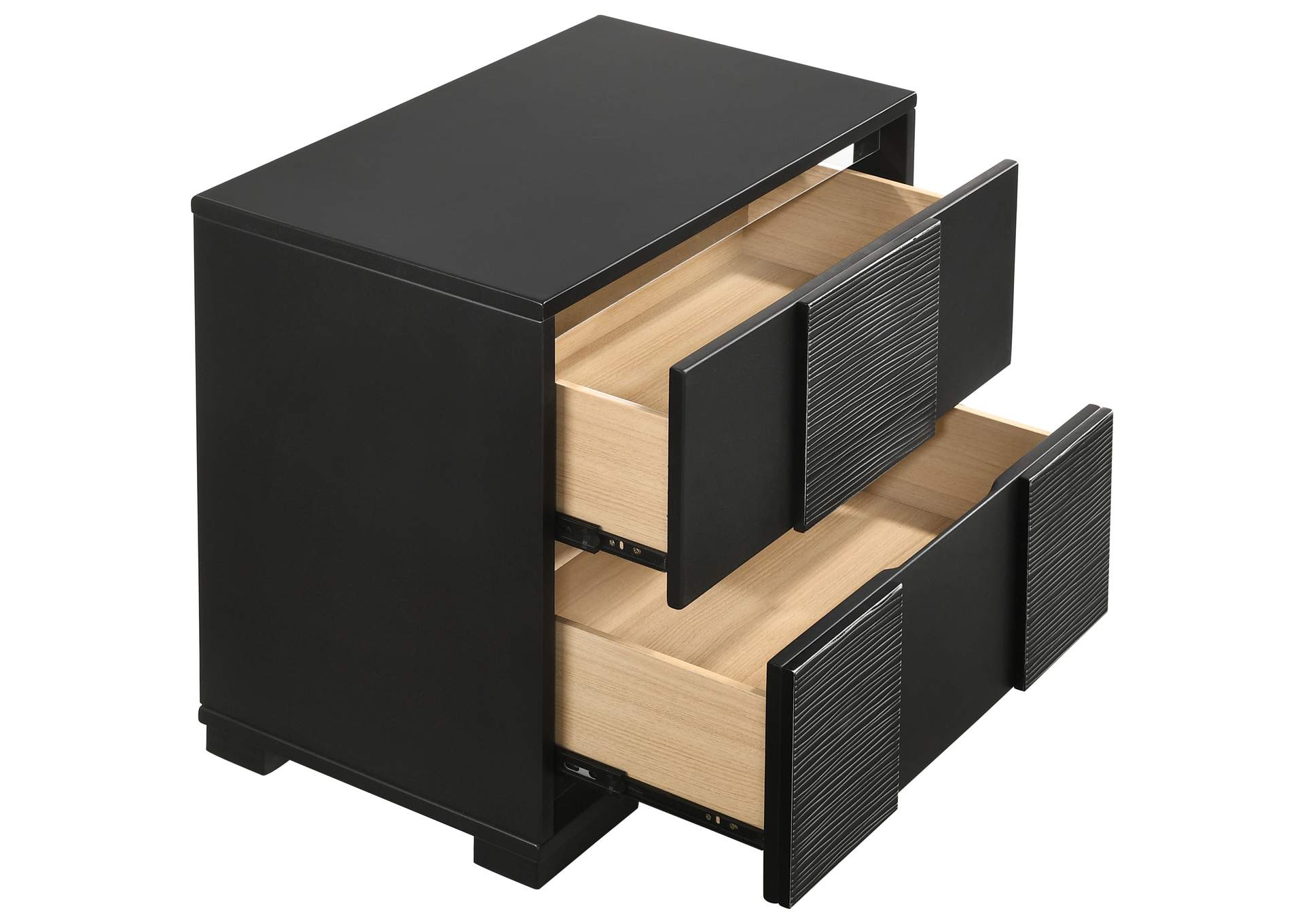 Blacktoft 2-drawer Nightstand Black,Coaster Furniture