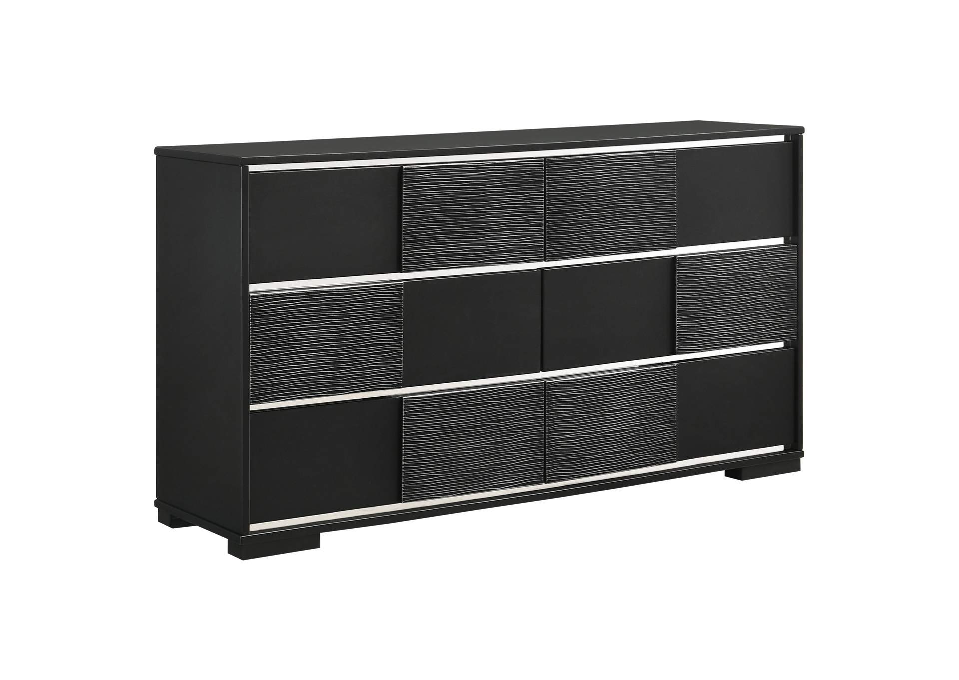 Blacktoft 6-drawer Dresser Black,Coaster Furniture