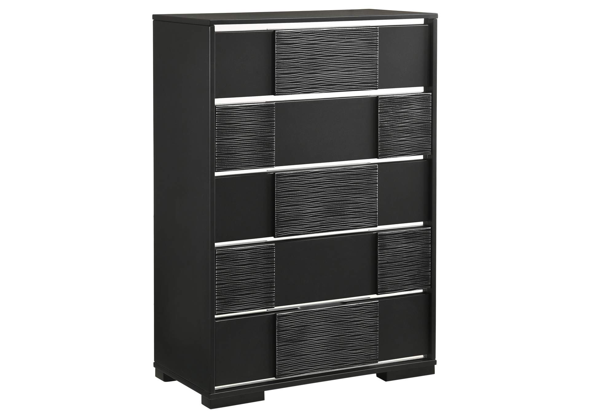 Blacktoft 5-drawer Chest Black,Coaster Furniture