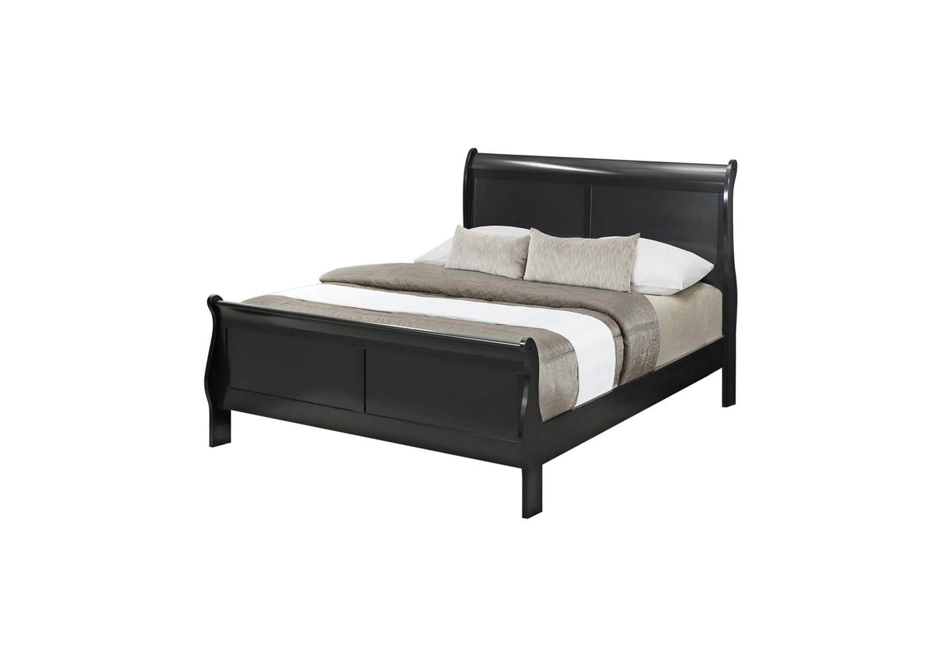 Mine Shaft Louis Philippe Traditional Black Full Bed Marietta Furniture Outlet