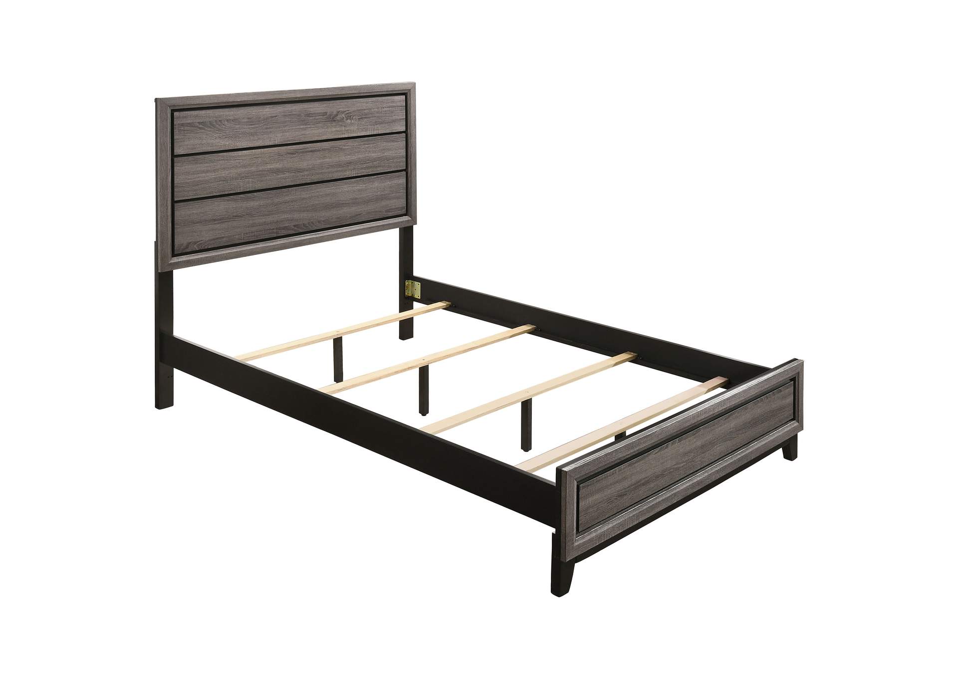 Watson California King Panel Bedroom Set Grey Oak and Black,Coaster Furniture