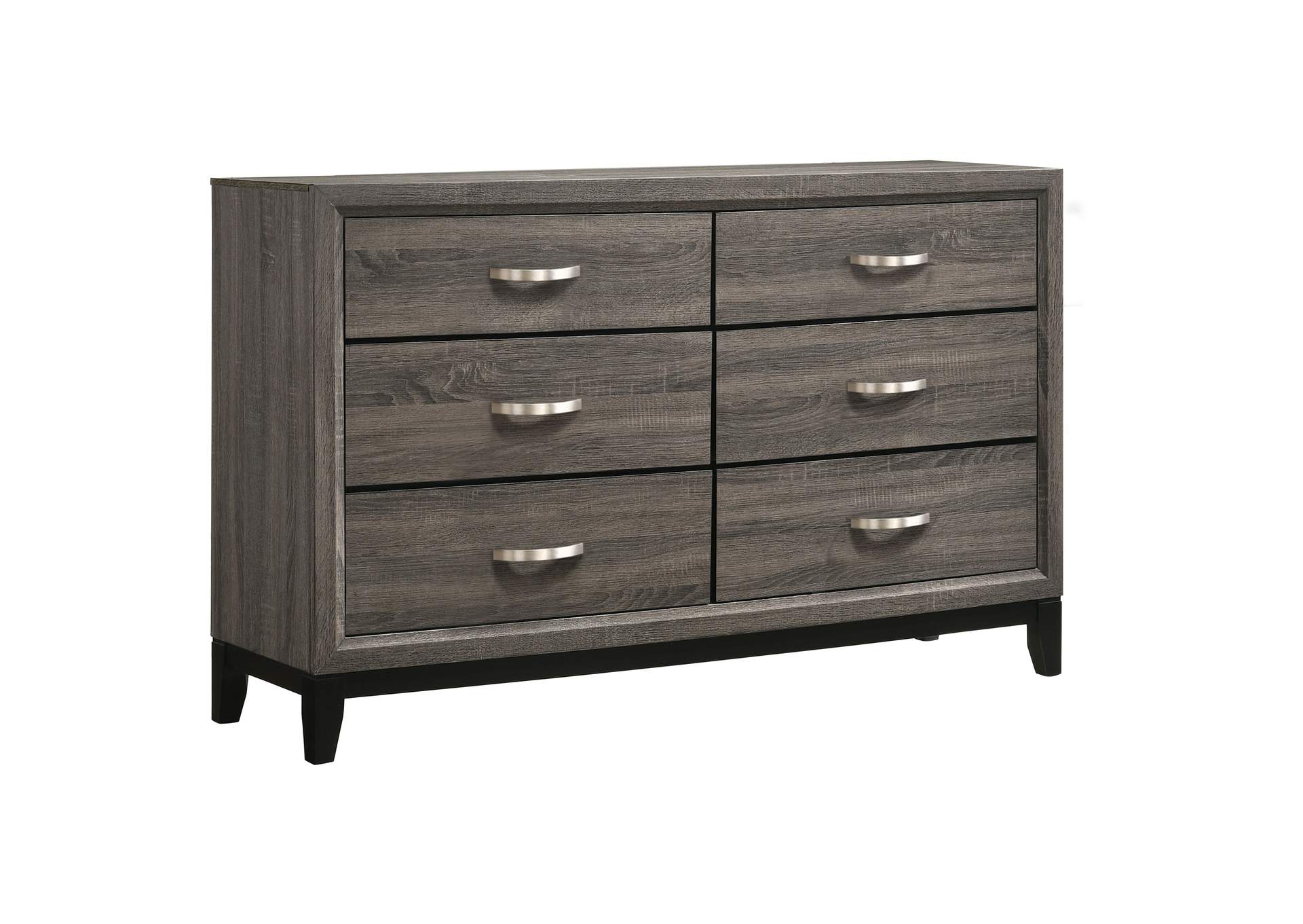 Watson California King Panel Bedroom Set Grey Oak and Black,Coaster Furniture