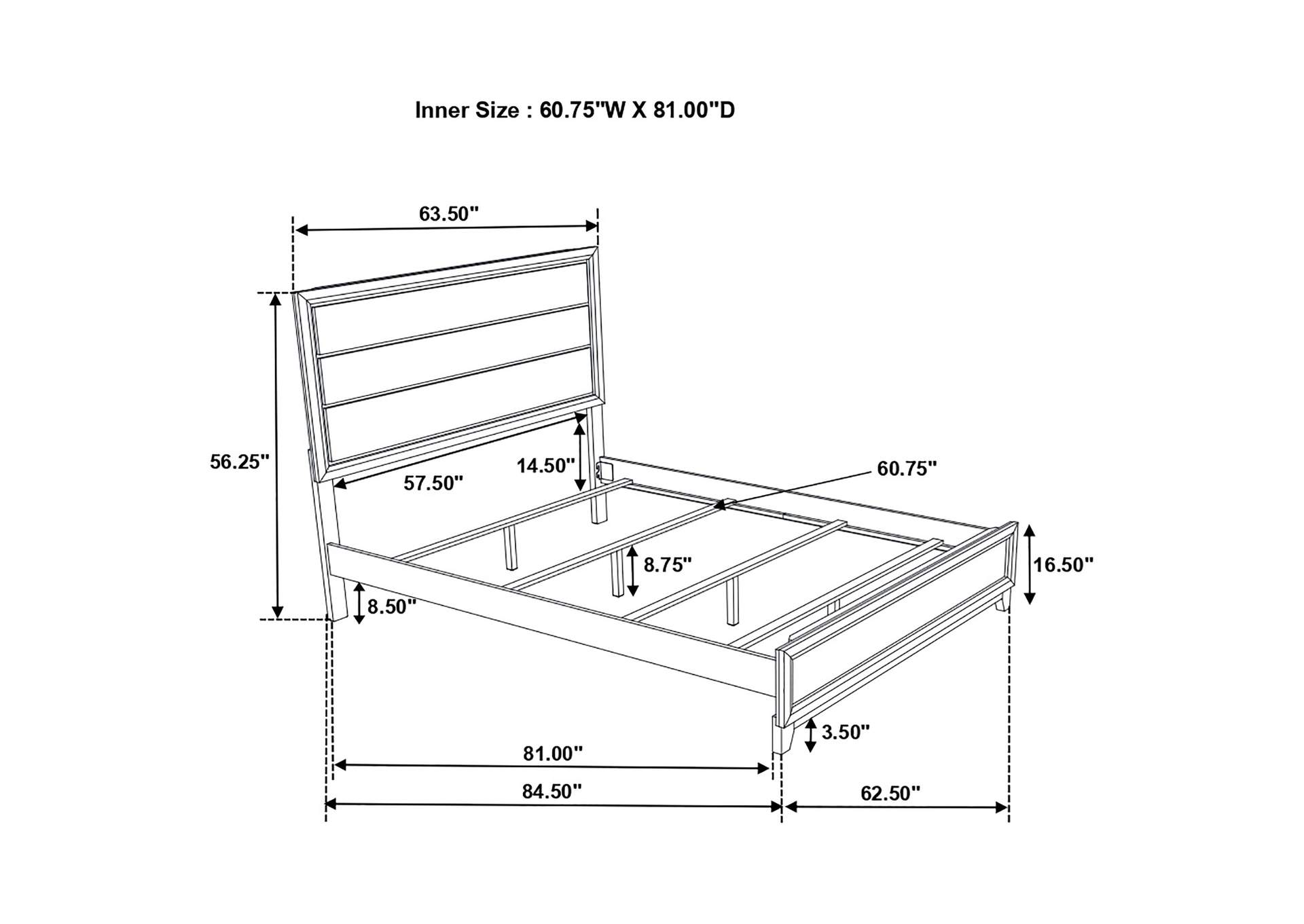 Watson Bedroom Set Grey Oak and Black,Coaster Furniture