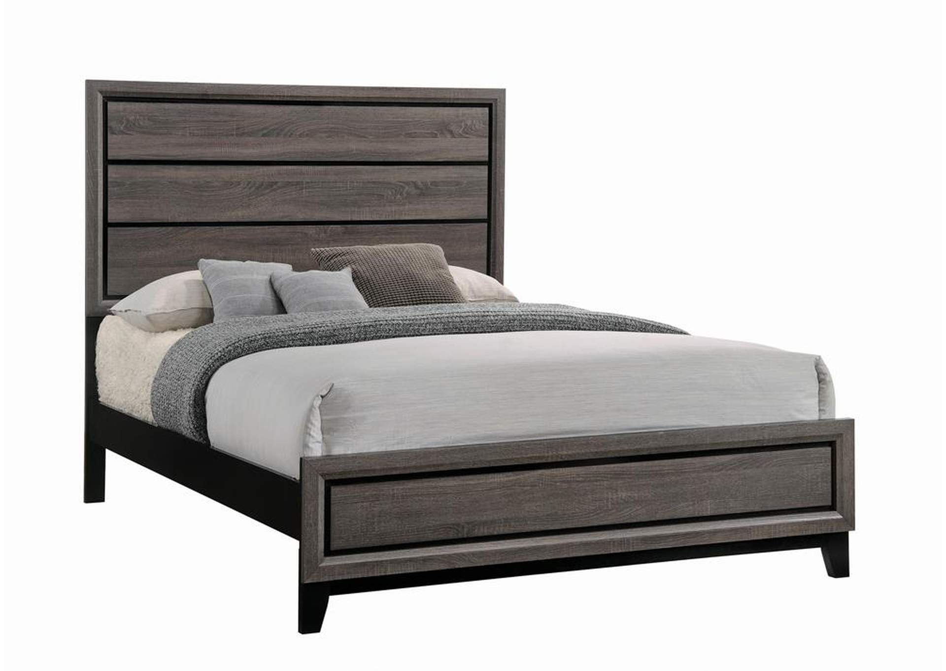 Rustic Grey Oak Queen Bed,Coaster Furniture
