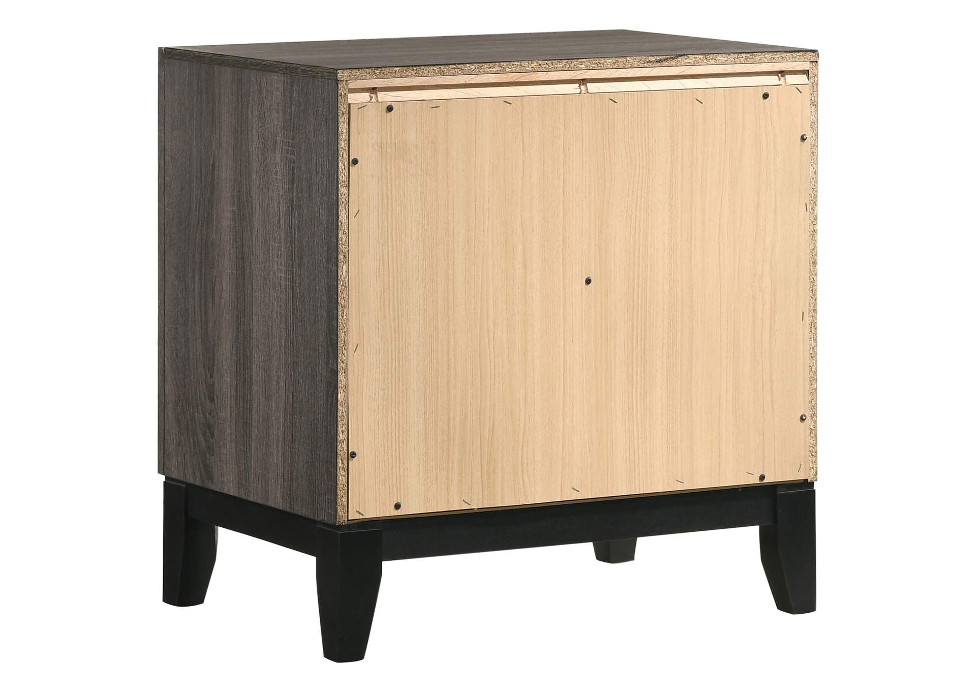 Watson 2-drawer Nightstand Grey Oak and Black,Coaster Furniture