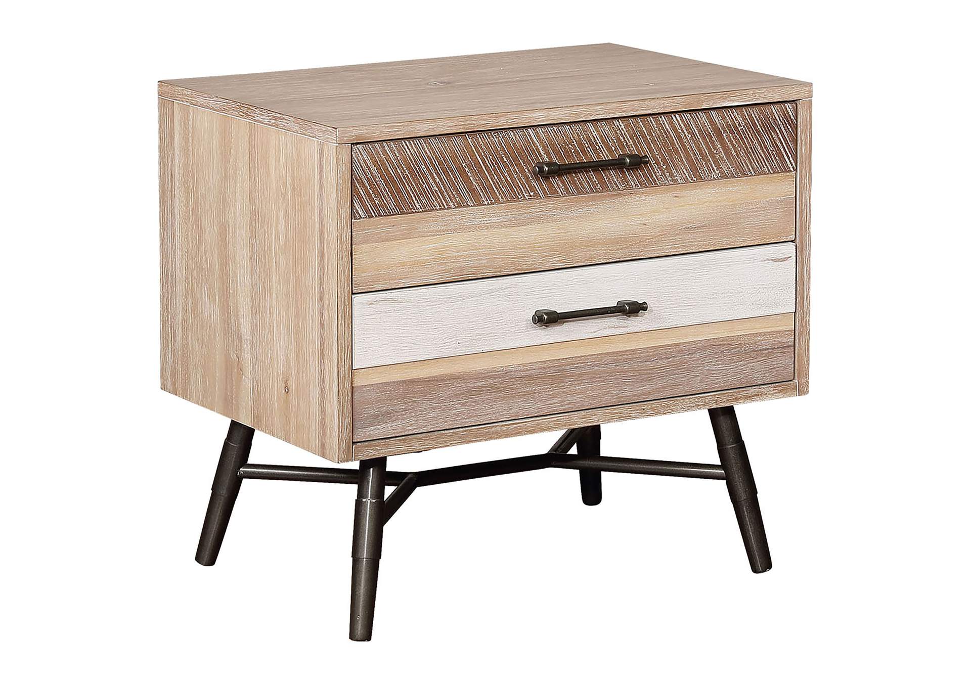 Marlow 2-drawer Nightstand Rough Sawn Multi,Coaster Furniture