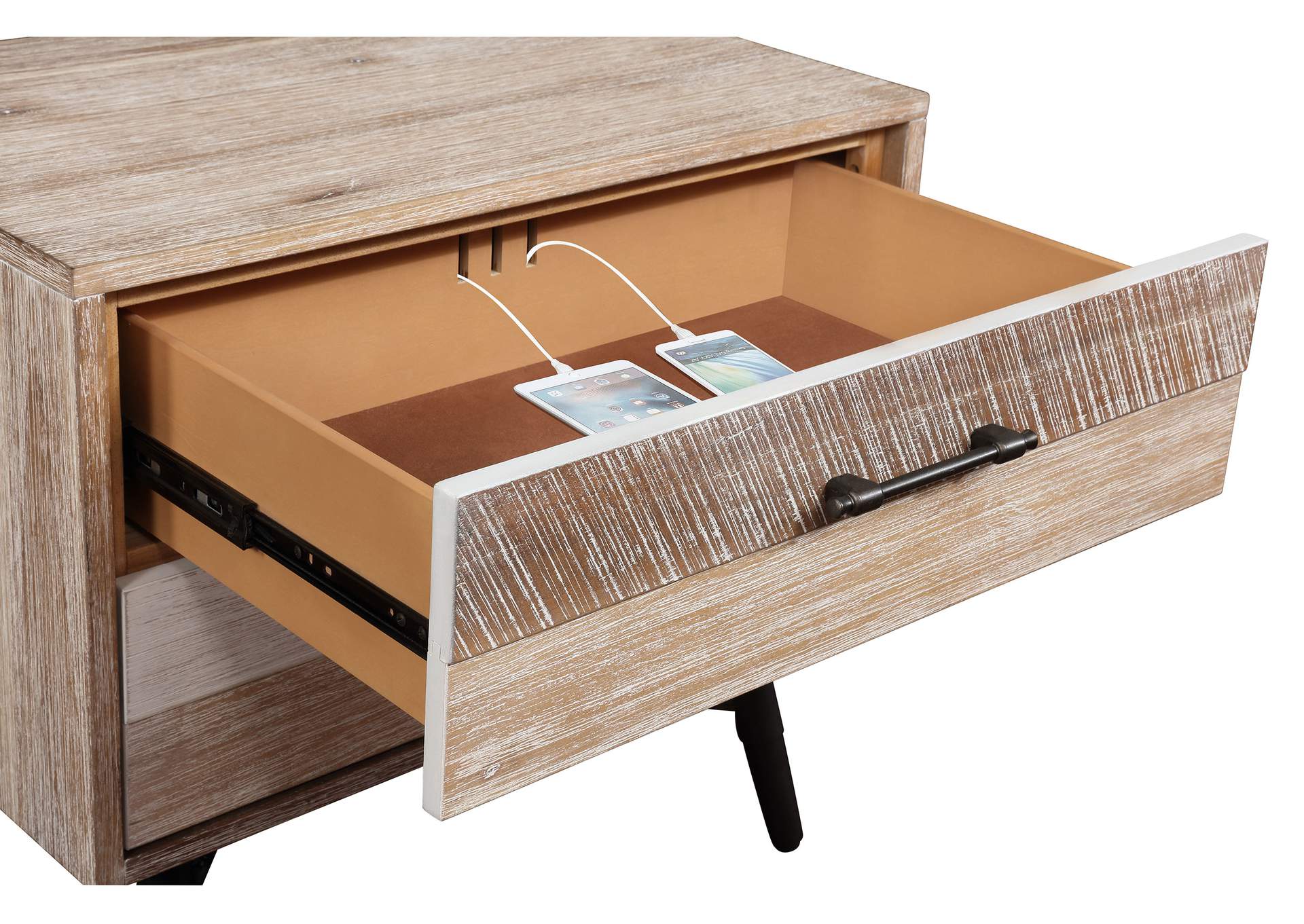 Marlow 2-drawer Nightstand Rough Sawn Multi,Coaster Furniture