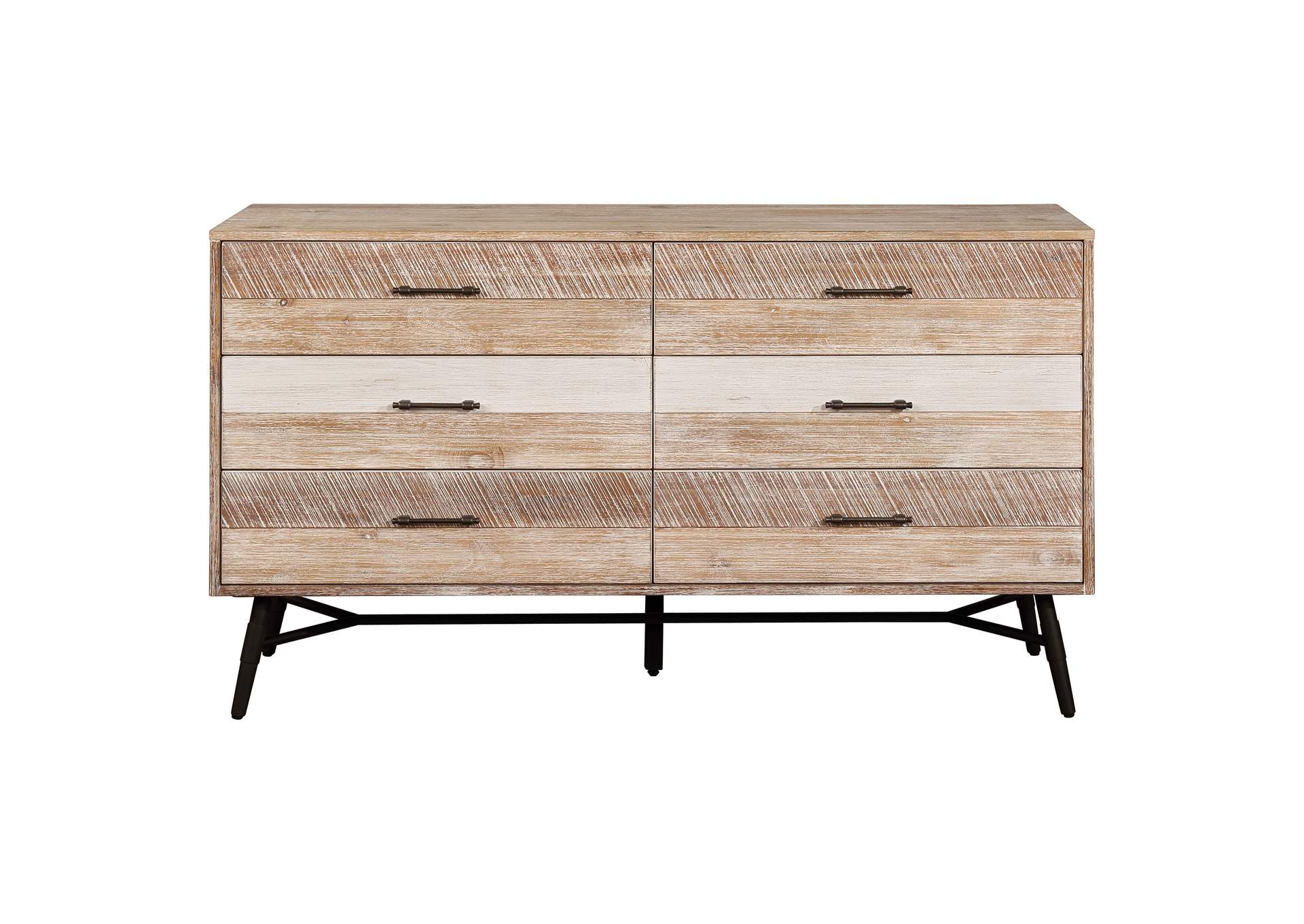 Marlow 6-drawer Dresser Rough Sawn Multi,Coaster Furniture