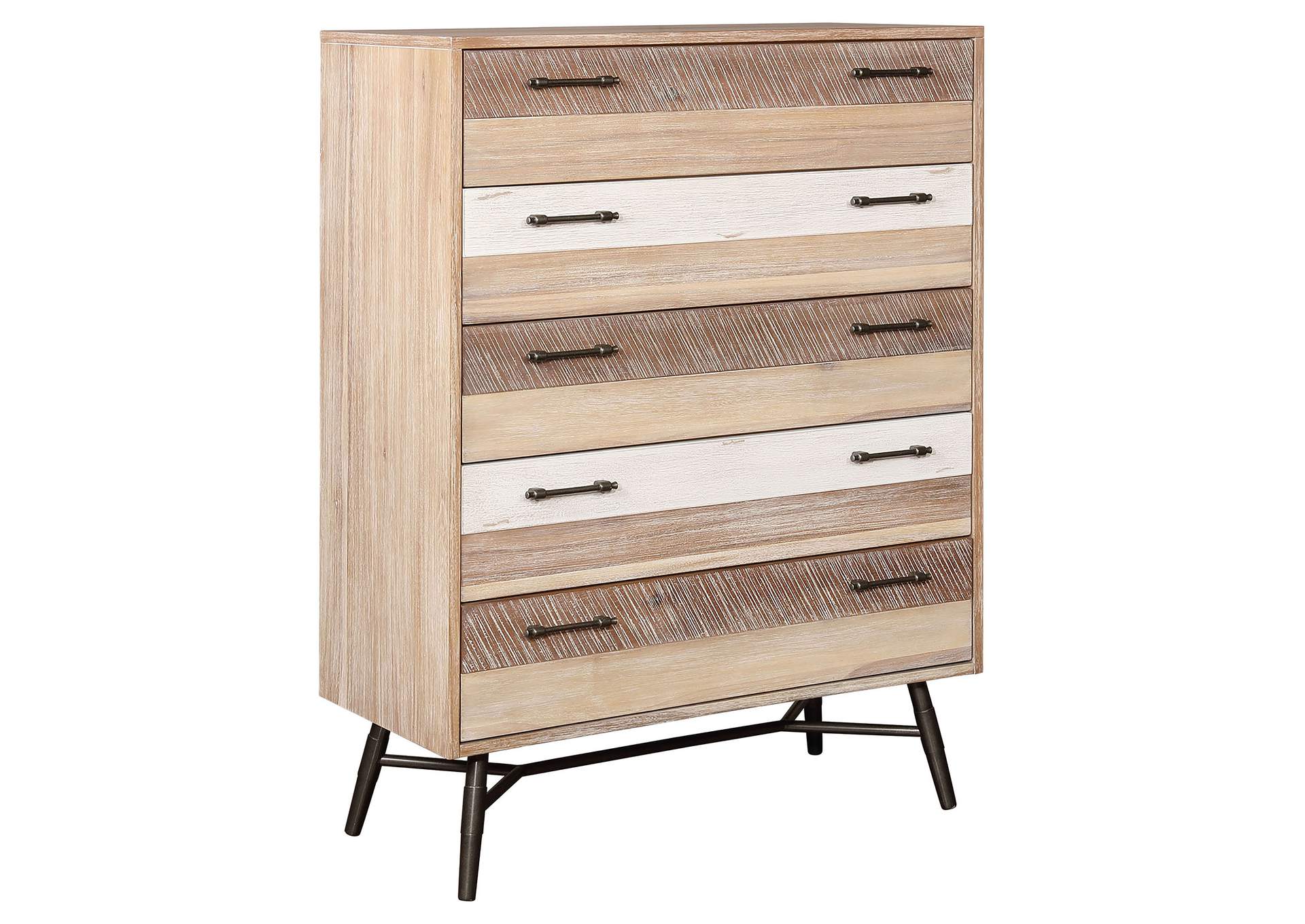 Marlow 5-drawer Chest Rough Sawn Multi,Coaster Furniture